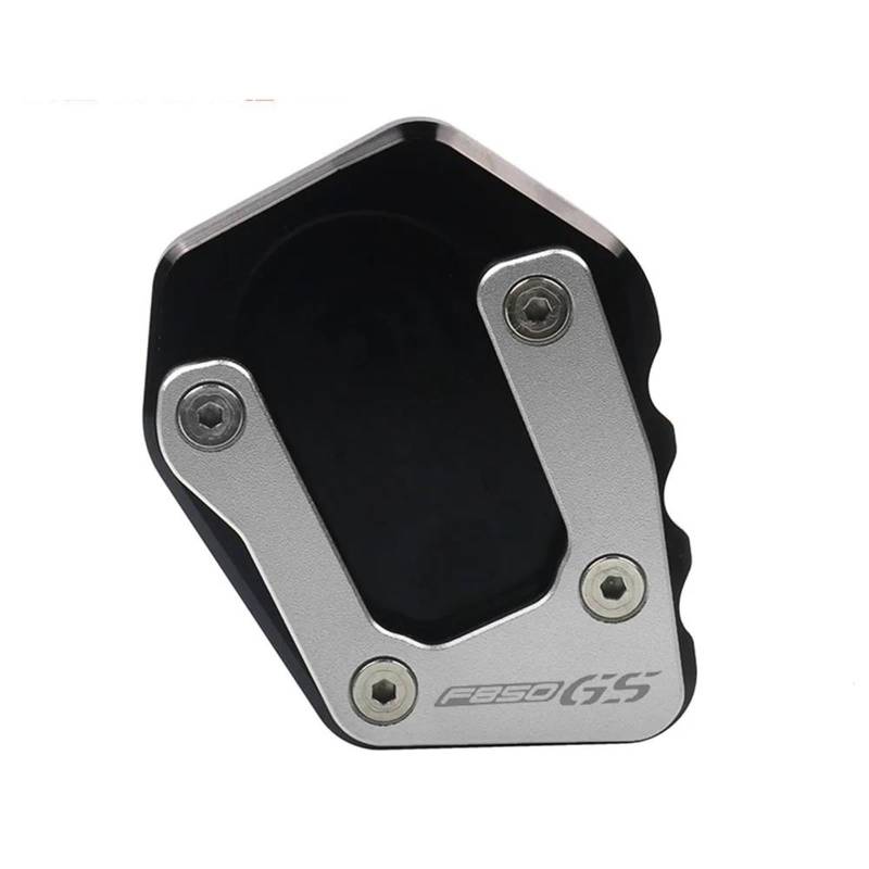 Ein Muss für Motorradliebhaber Motorrad CNC Kickstand Seitenständer Ständer Erweiterung Vergrößerung Pad Für F750GS F850GS Adv F750 F850 GS Adventure 2020-2023(Black-F850GS) von AXIAOLIN