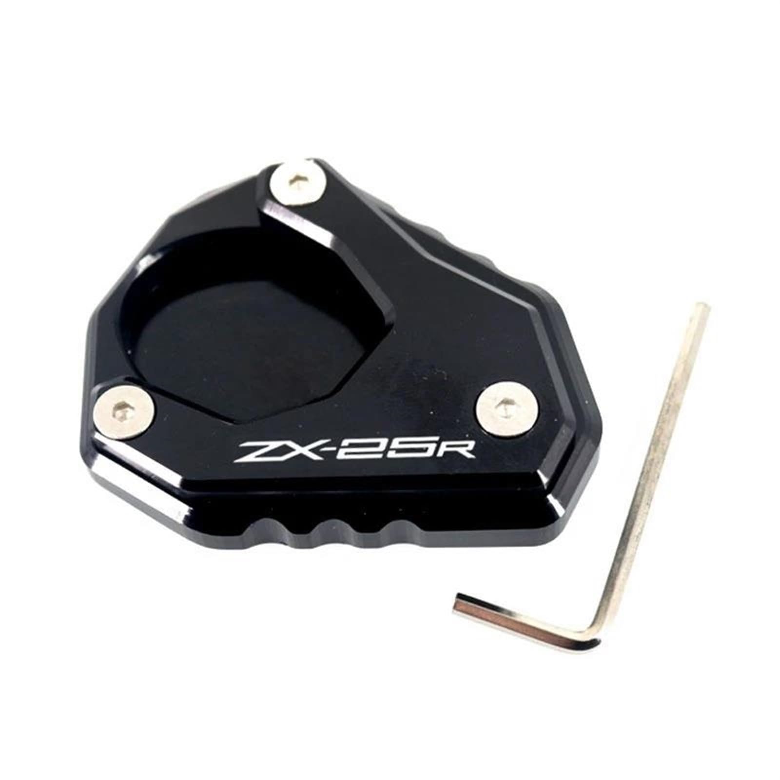 Ein Muss für Motorradliebhaber Motorrad Kickstand Fuß Seitenständer Verlängerung Pad Stützplatte Vergrößern Für ZX-25R ZX 25R ZX25R 2020-2023(Black) von AXIAOLIN