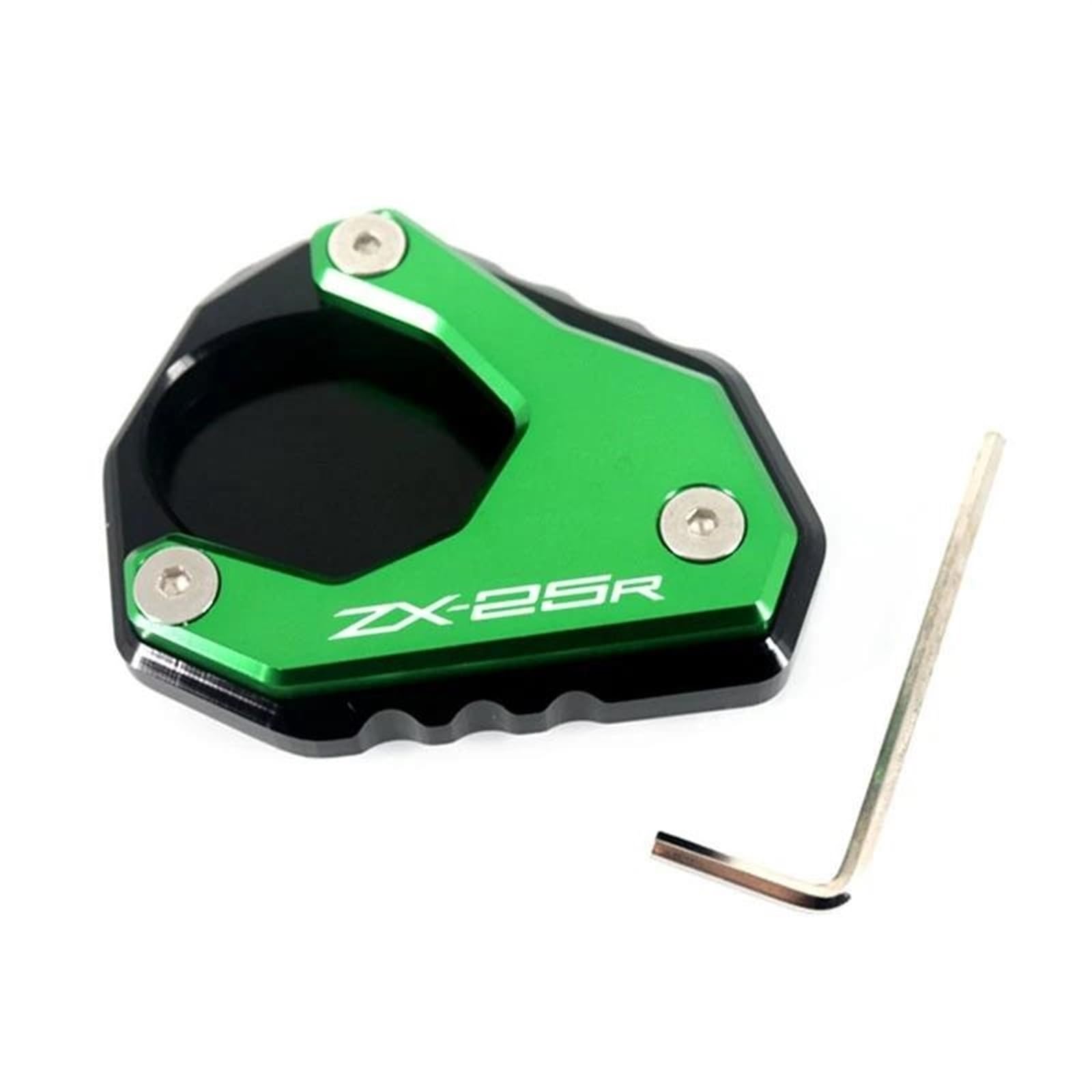 Ein Muss für Motorradliebhaber Motorrad Kickstand Fuß Seitenständer Verlängerung Pad Stützplatte Vergrößern Für ZX-25R ZX 25R ZX25R 2020-2023(Green) von AXIAOLIN