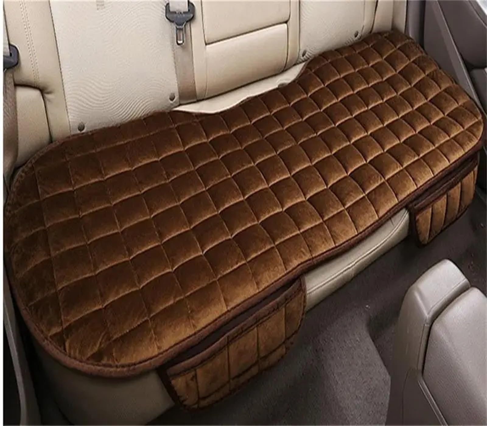 AXTAZS Auto Sitzbezügesets 1PCS Auto Sitzbezug Automotive Seat Protector Kissen Auto Hinten Sitz Pad Universal Für Limousine SUV Auto Vordersitz Abdeckung Automobil Innen(Brown) von AXTAZS