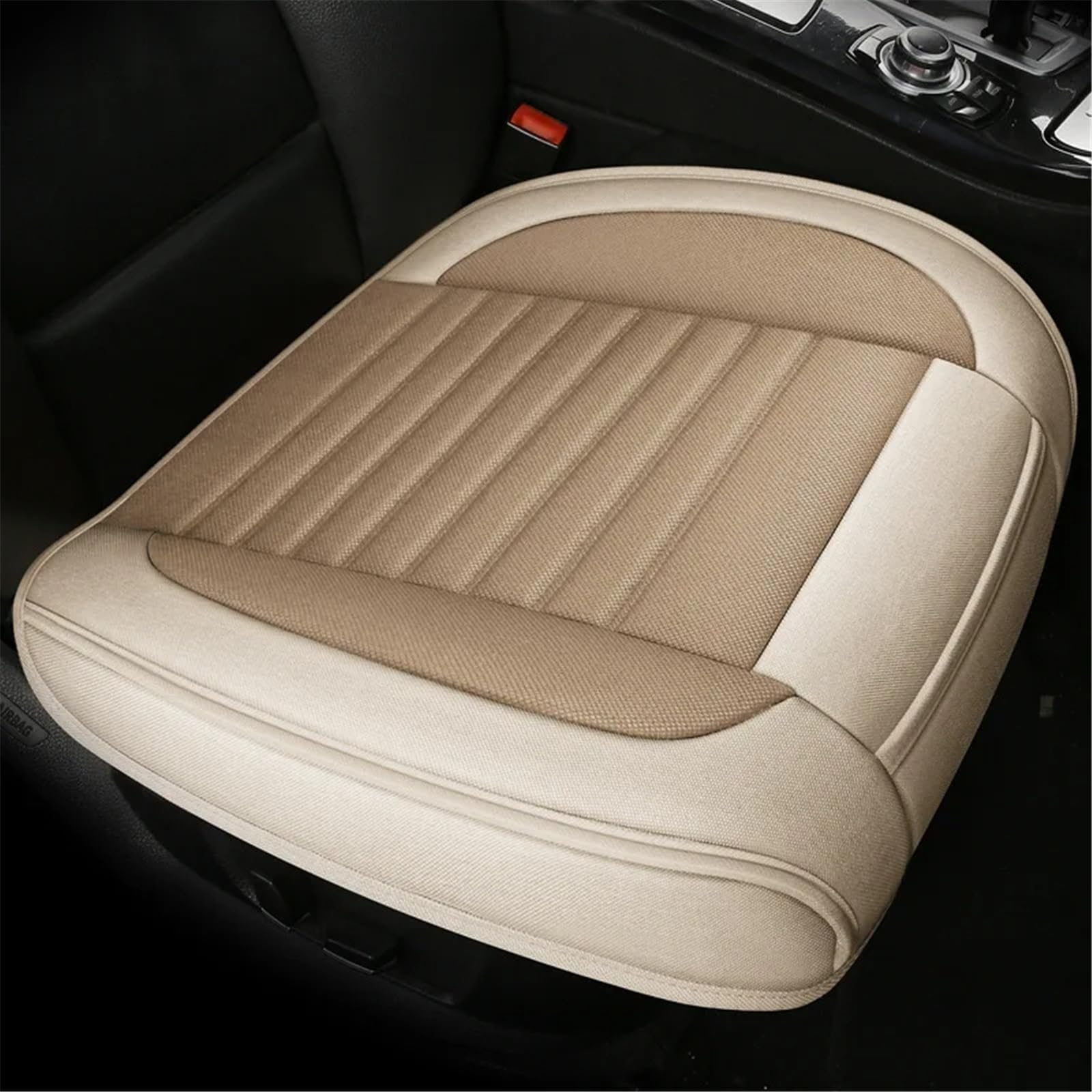 AXTAZS Auto Sitzbezügesets Auto Atmungsaktive Schutzhülle Universal Sitzkissen Die Vorne Hinten Sitz Dekorative Matte Zubehör Auto Sitz Schutz Pads(Beige,Front) von AXTAZS