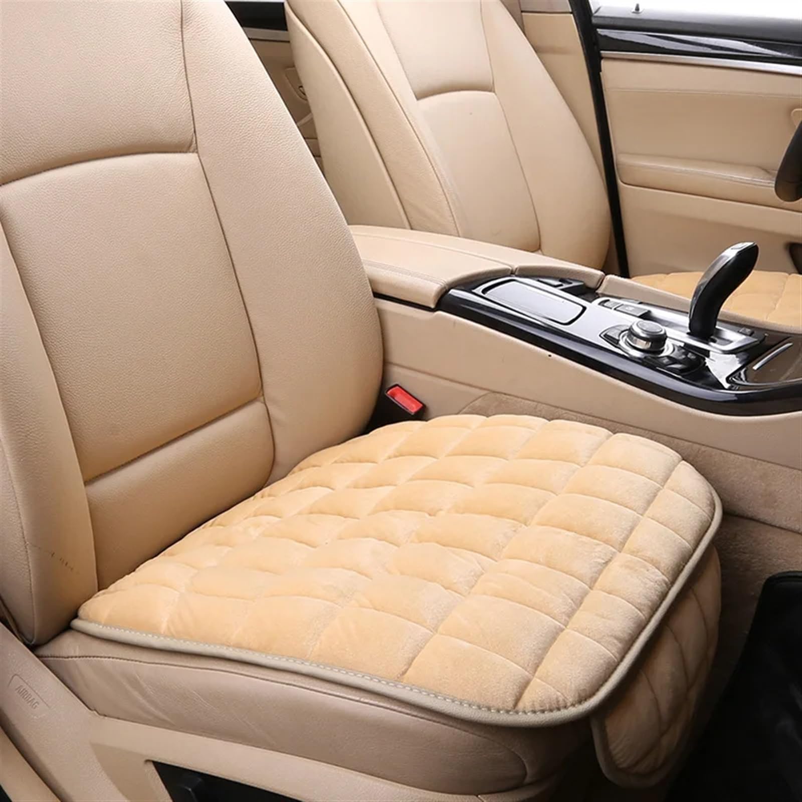 AXTAZS Auto Sitzbezügesets Auto Kissen Mit Komfort Sitzkissen Auto Pad Sitz Abdeckung Zubehör Automobil Innen Auto Sitz Schutz Pads Auto Kissen(Beige) von AXTAZS