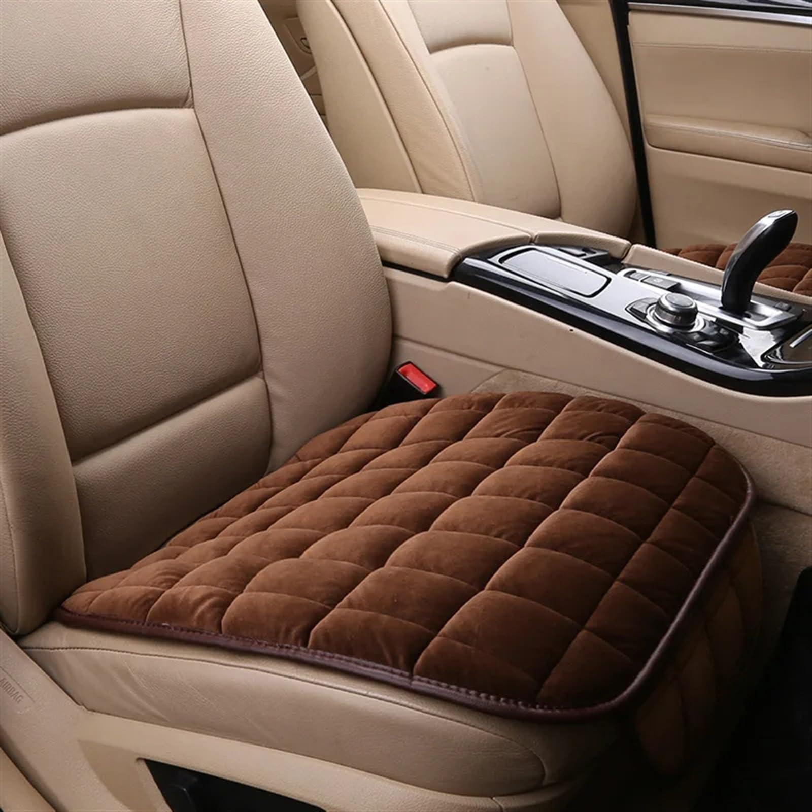 AXTAZS Auto Sitzbezügesets Auto Kissen Mit Komfort Sitzkissen Auto Pad Sitz Abdeckung Zubehör Automobil Innen Auto Sitz Schutz Pads Auto Kissen(Brown) von AXTAZS