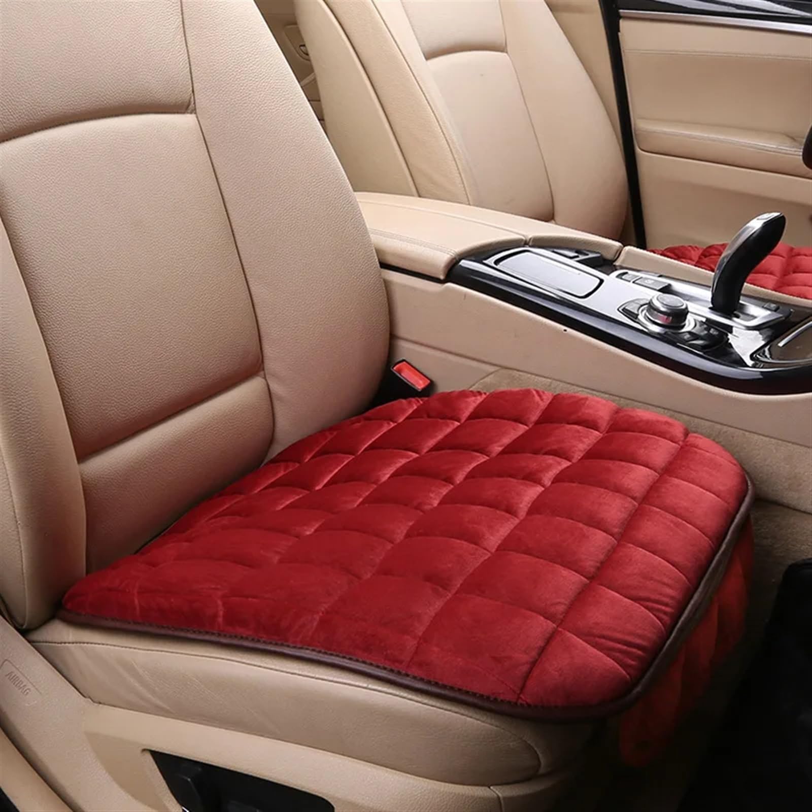 AXTAZS Auto Sitzbezügesets Auto Kissen Mit Komfort Sitzkissen Auto Pad Sitz Abdeckung Zubehör Automobil Innen Auto Sitz Schutz Pads Auto Kissen(Red) von AXTAZS