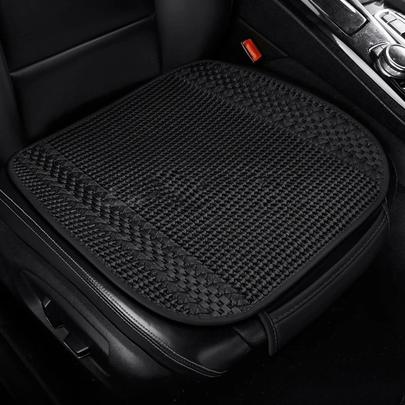 AXTAZS Auto Sitzbezügesets Auto Sitzbezug Atmungsaktive Universal Vorne Hinten Sitzkissen Pad Matte Schutz Auto Innen Zubehör Auto Sitz Schutz Pads(Black,1pc Front seat pad) von AXTAZS