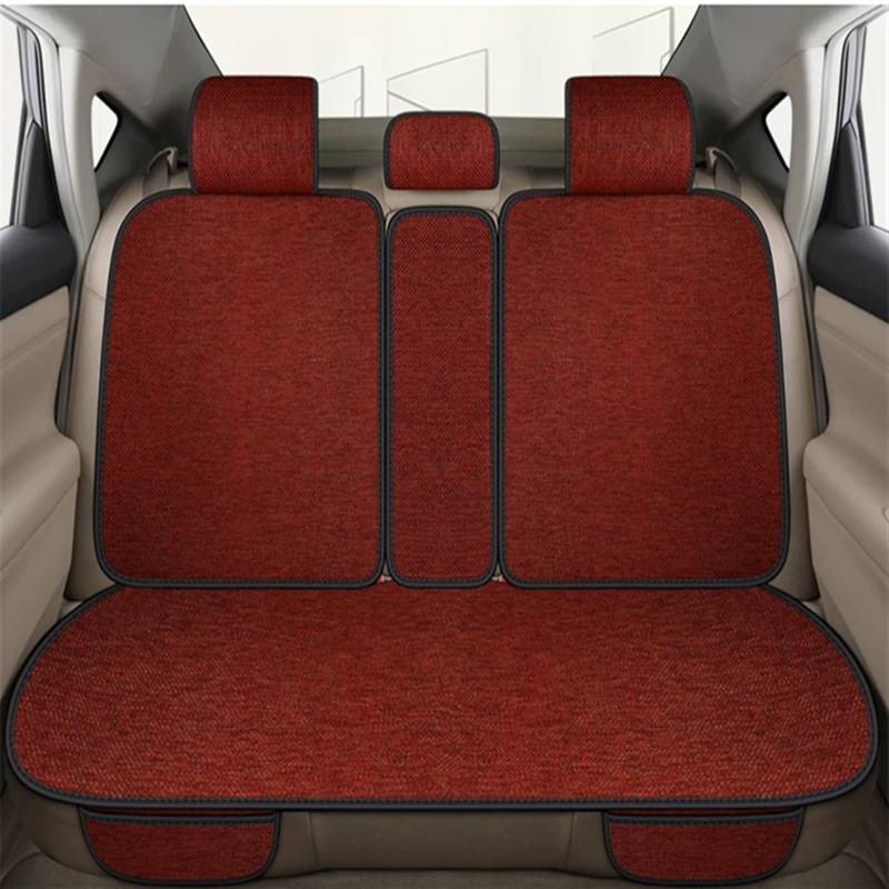 AXTAZS Auto Sitzbezügesets Autositz Four Seasons Universal-Sitzbezug-Matte Automobil-Innenraum-Autositz-Schutzpolster Auto-Vorder-/Rücksitzbezug(Red,Rear) von AXTAZS