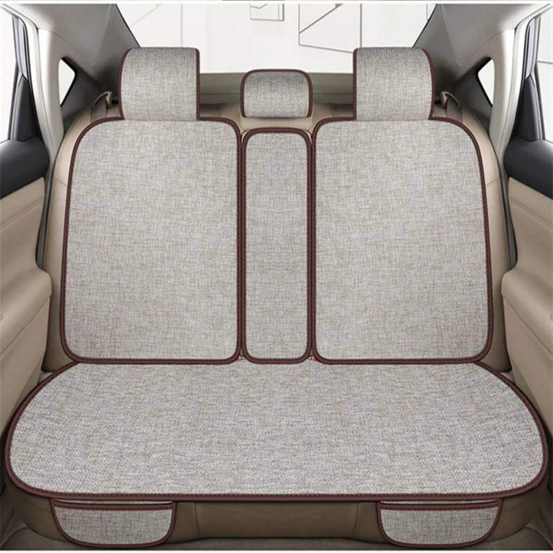 AXTAZS Auto Sitzbezügesets Autositz Four Seasons Universal-Sitzbezug-Matte Automobil-Innenraum-Autositz-Schutzpolster Auto-Vorder-/Rücksitzbezug(White,Rear) von AXTAZS