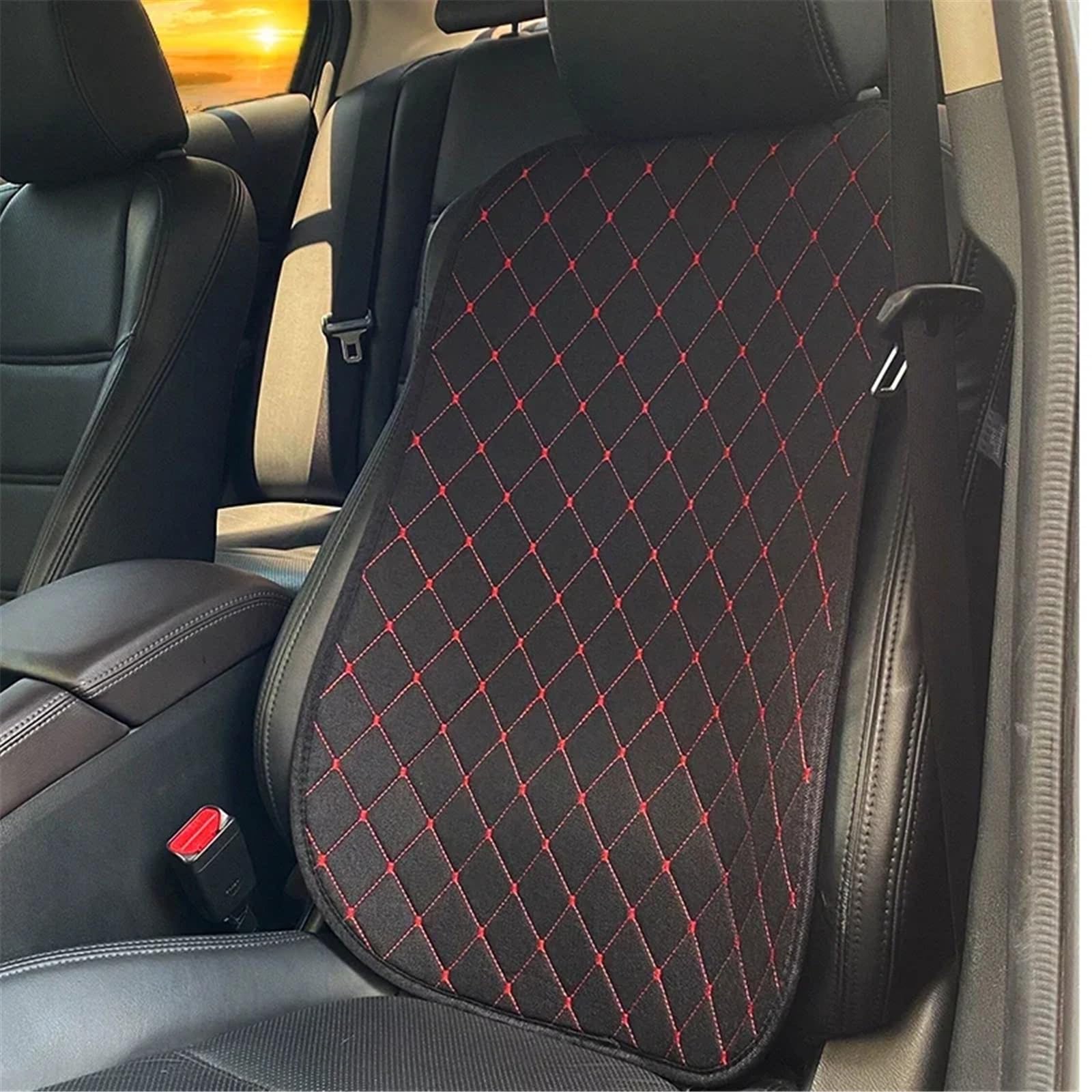 AXTAZS Auto Sitzbezügesets Autositzkissen, Auto-Vordersitzkissen, Atmungsaktiv Und Bequem, Für Alle Jahreszeiten, Universelle Auto-Innenraum-Schutzpolster Für Autositze(Red,Backrest) von AXTAZS