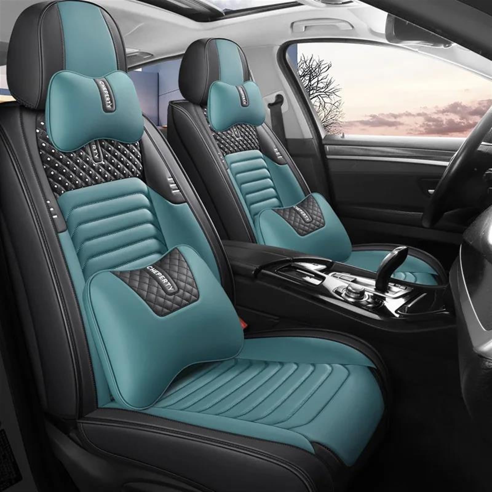 AXTAZS Auto Sitzbezügesets Kompatibel Mit 7er-Serie Für E38 Für E65 Für E66 E67 F01 F02 F03 F04 G11 G12 740i 740iL 745Li 750iL 760i 5 Sitze Vordersitze Rücksitzbankbezug(2) von AXTAZS