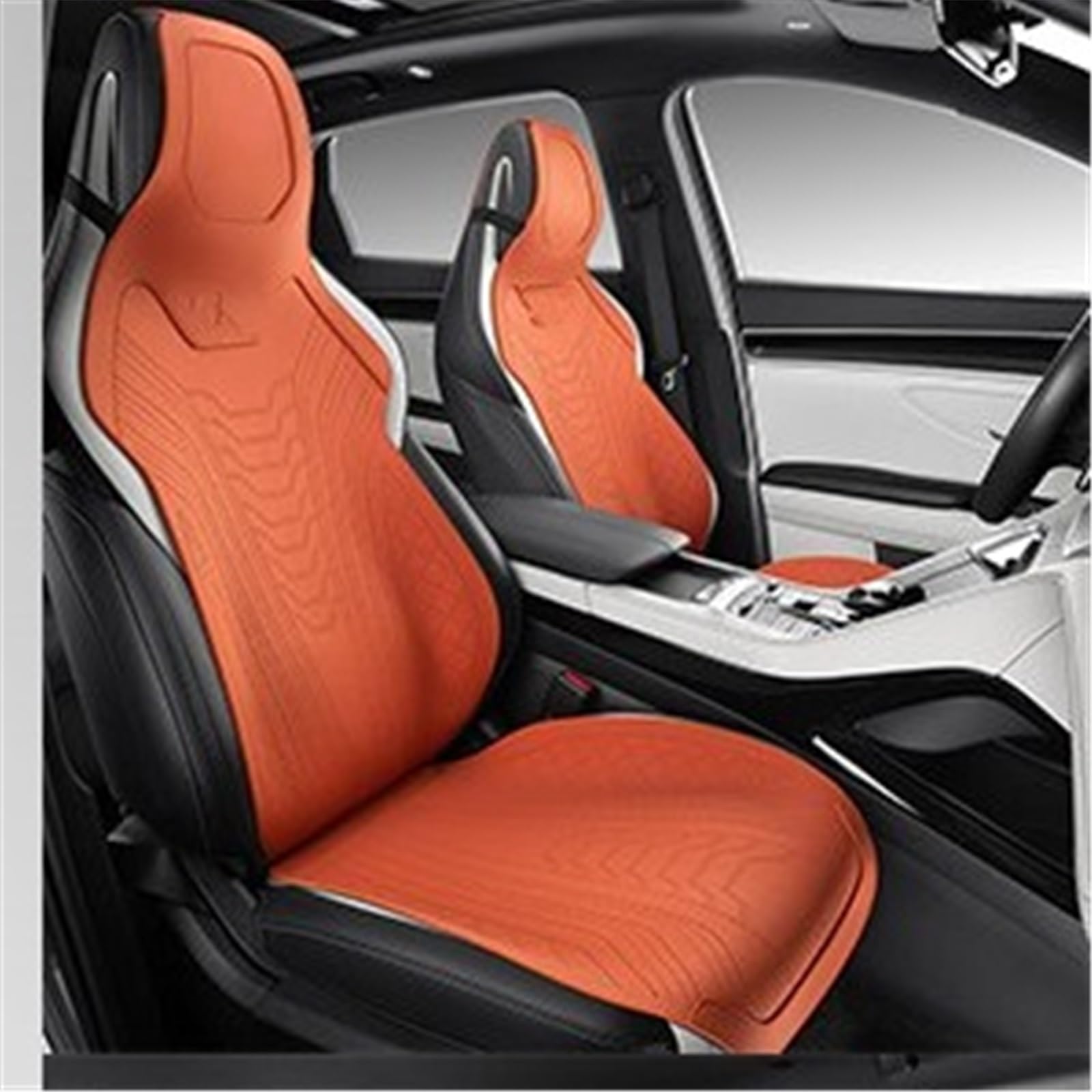 AXTAZS Auto Sitzbezügesets Kompatibel Mit Chery Für Omoda 5 2021 2023 Four Season Universal-Sitzkissen, Sitz, Auto, Kompletter Satz, Sitzschutz, Kissen, Polster, Automobil-Innenraum(Orange) von AXTAZS