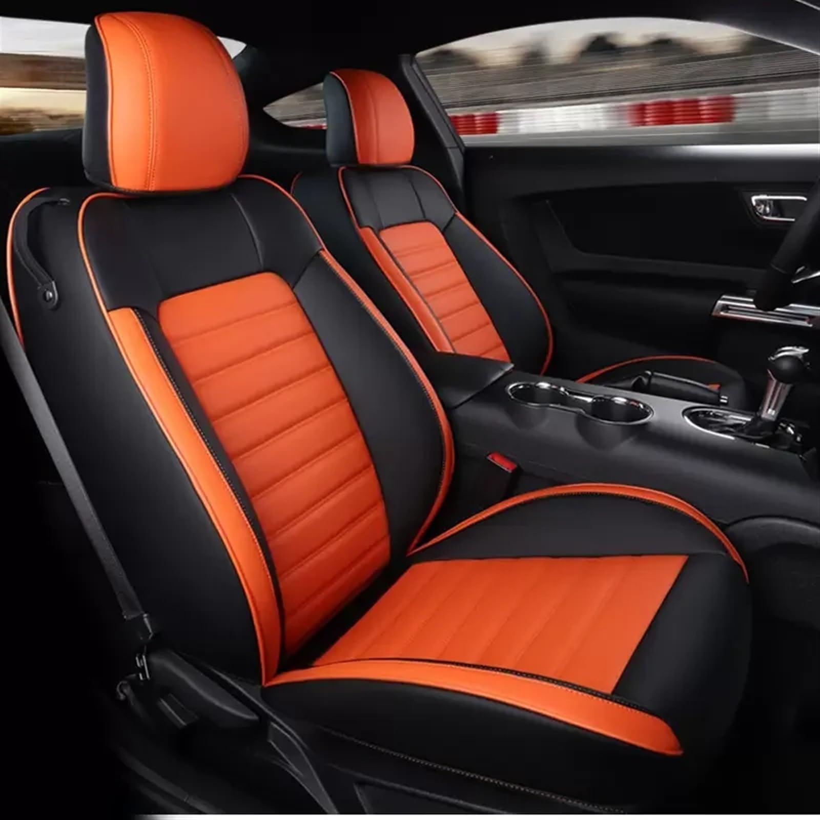 AXTAZS Auto Sitzbezügesets Kompatibel Mit Ford Für Mustang Coupe GT 2015 2016 2017 2018 2019 2020 2021 2022 2023 2024 Autositzbezüge Komplettset Sitzschutzkissenpolster(Multi-Colored) von AXTAZS