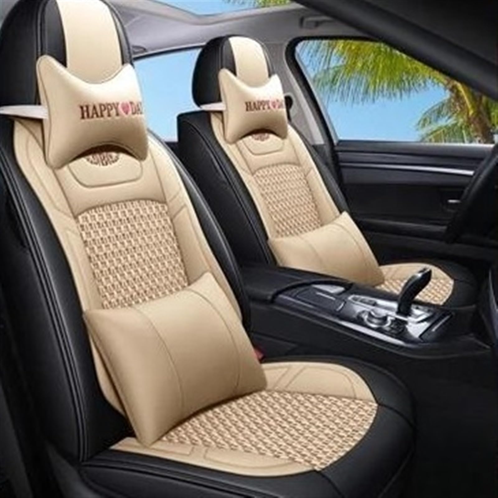 AXTAZS Auto Sitzbezügesets Kompatibel Mit Hyundai Für I20 5 Sitze, Komplettes Set, Universelle Autositzbezüge Für Vordersitze, Rückbank-Sitzbezug, Autositz- Und Kopfstützenbezüge(3,color1) von AXTAZS