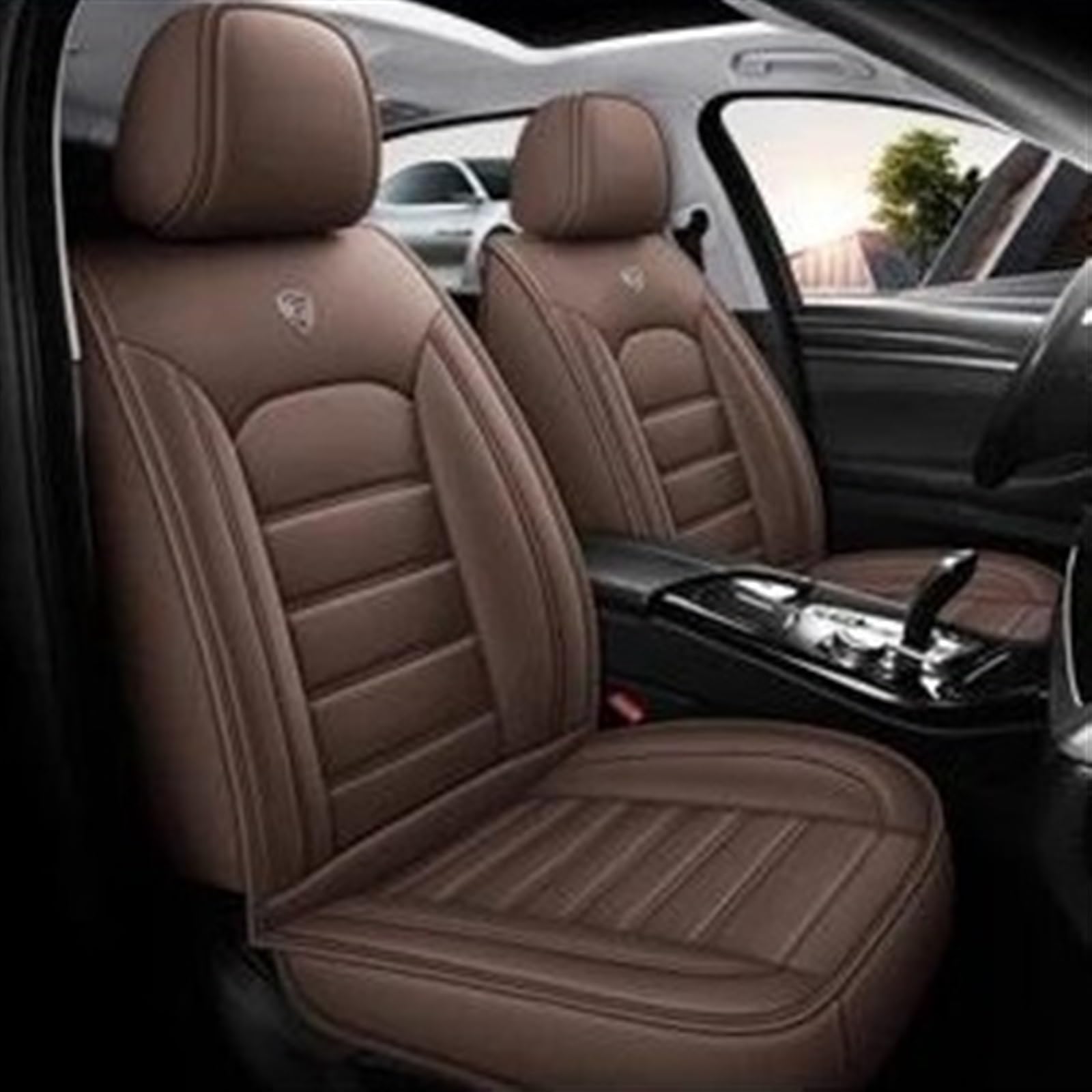 AXTAZS Auto Sitzbezügesets Kompatibel Mit Hyundai Für Ioniq 5-Sitze, Komplettes Set, Geteilte Sitzbank-Sitzbezüge Für Vorne Und Hinten, Autositz-Mattenbezug Für Den Innenraum(2,B) von AXTAZS