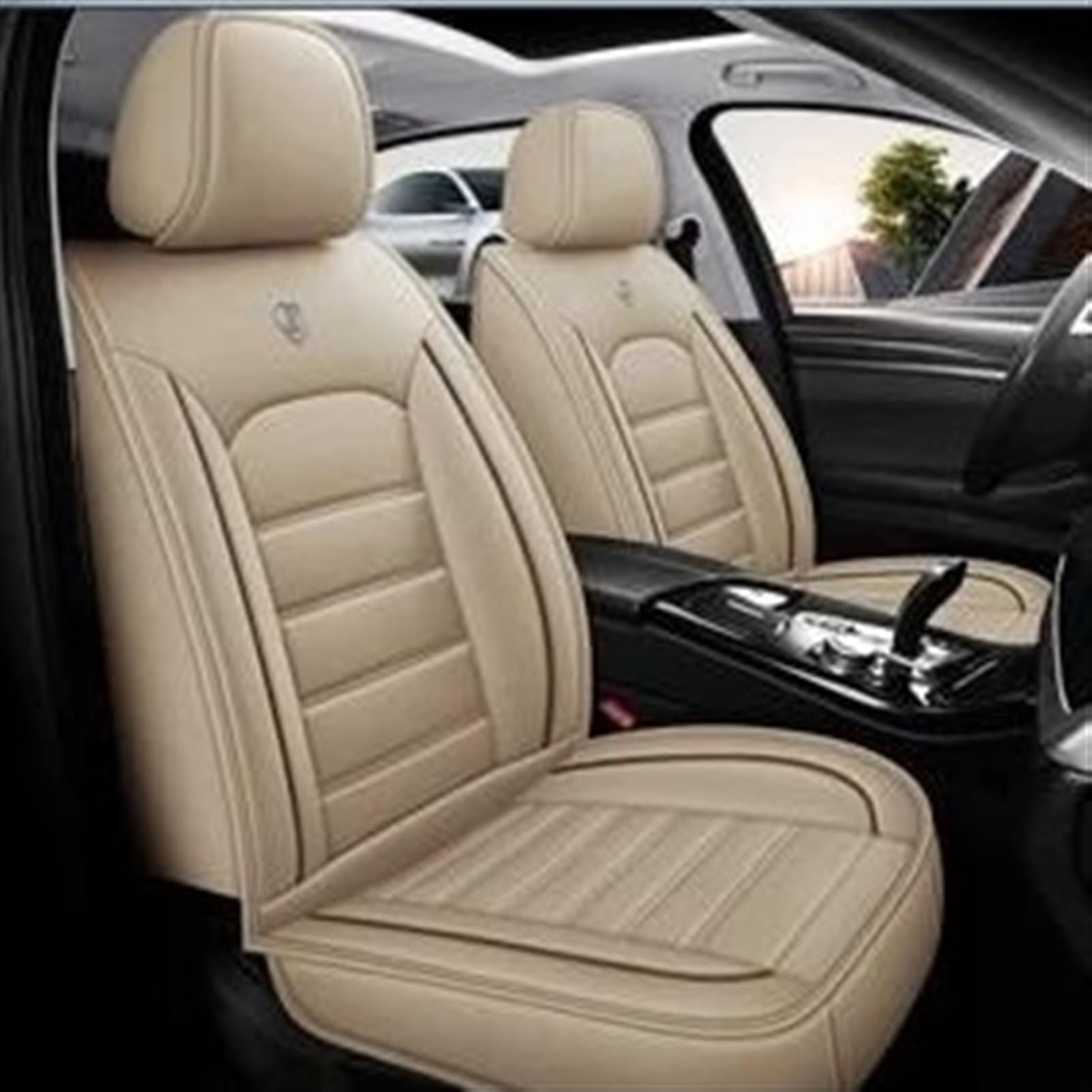 AXTAZS Auto Sitzbezügesets Kompatibel Mit Hyundai Für Ioniq 5-Sitze, Komplettes Set, Geteilte Sitzbank-Sitzbezüge Für Vorne Und Hinten, Autositz-Mattenbezug Für Den Innenraum(color1,B) von AXTAZS