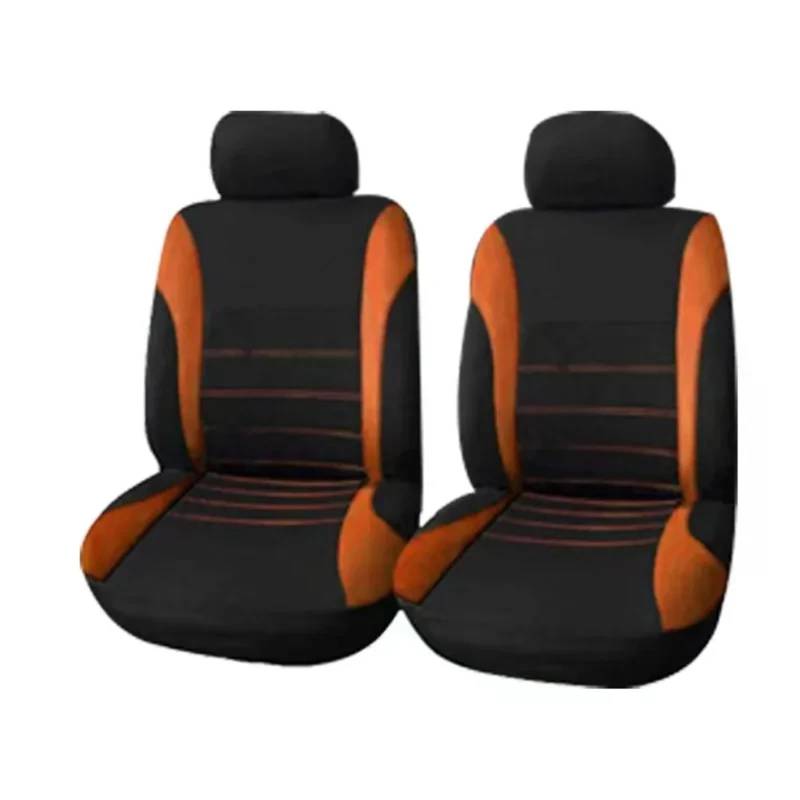 AXTAZS Auto Sitzbezügesets Kompatibel Mit Hyundai Für Solaris Für Elantra Für Sonata, Autositz-Schutzpolster, Autositzbezug-Set, Stuhlsitzpolster, Autokissen-Schutzmatte(Orange,2 Front) von AXTAZS