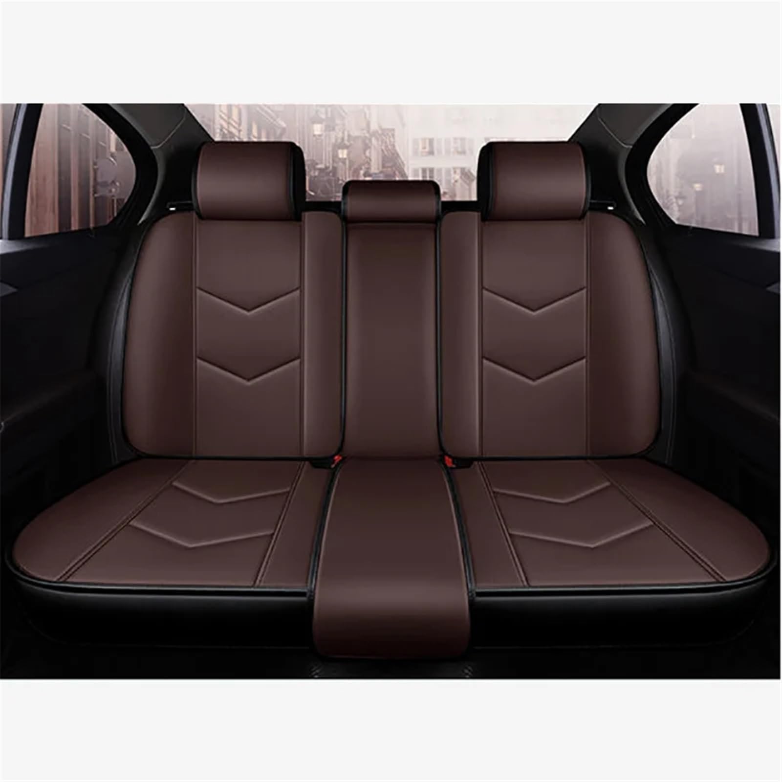 AXTAZS Auto Sitzbezügesets Kompatibel Mit Kia-Autositzbezügen, Autozubehör, Auto-Innenraum-Autositz-Schutzpolster, Auto-Sitzbezug Vorne Und Hinten(Brown,Rear) von AXTAZS