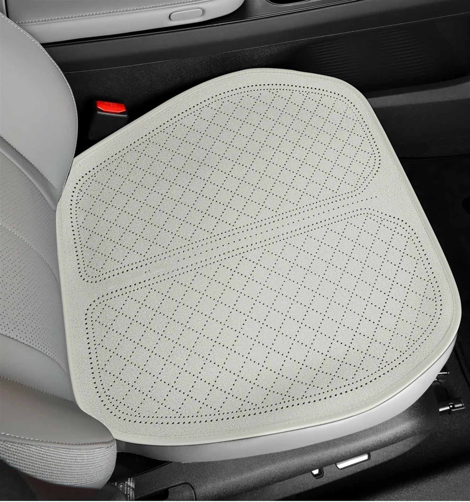 AXTAZS Auto Sitzbezügesets Kompatibel Mit Land Für Cruiser 100, Atmungsaktive Autositzbezüge, Auto-Innenraum-Autositz-Schutzpolster, Autositzkissen, Autozubehör(White,1pc Front seat pad) von AXTAZS