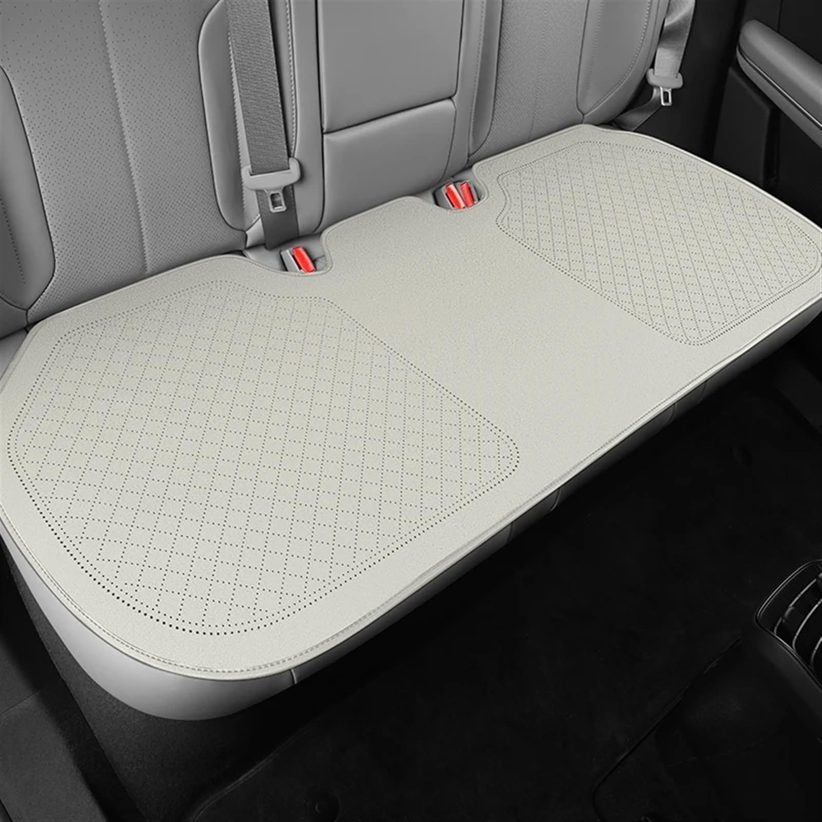 AXTAZS Auto Sitzbezügesets Kompatibel Mit Land Für Cruiser 100, Atmungsaktive Autositzbezüge, Auto-Innenraum-Autositz-Schutzpolster, Autositzkissen, Autozubehör(White,1pc Rear pad) von AXTAZS