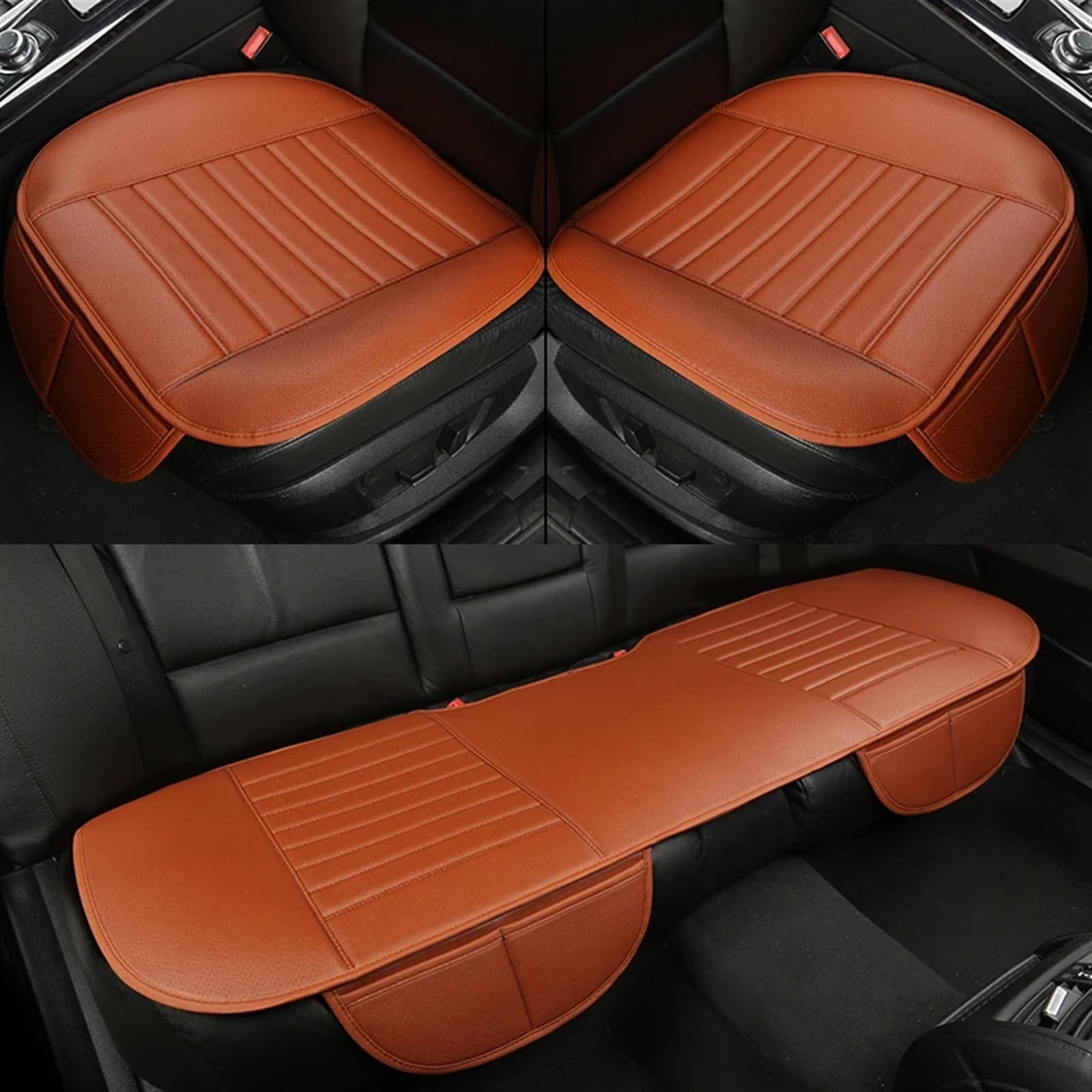 AXTAZS Auto Sitzbezügesets Kompatibel Mit Mazda Allen Modellen. Sitzkissenmatte, Autositzkissen, Innensitzbezüge, Matte, Auto-Vollsitzschutz-Kissenpolster(Orange,1pc Front) von AXTAZS