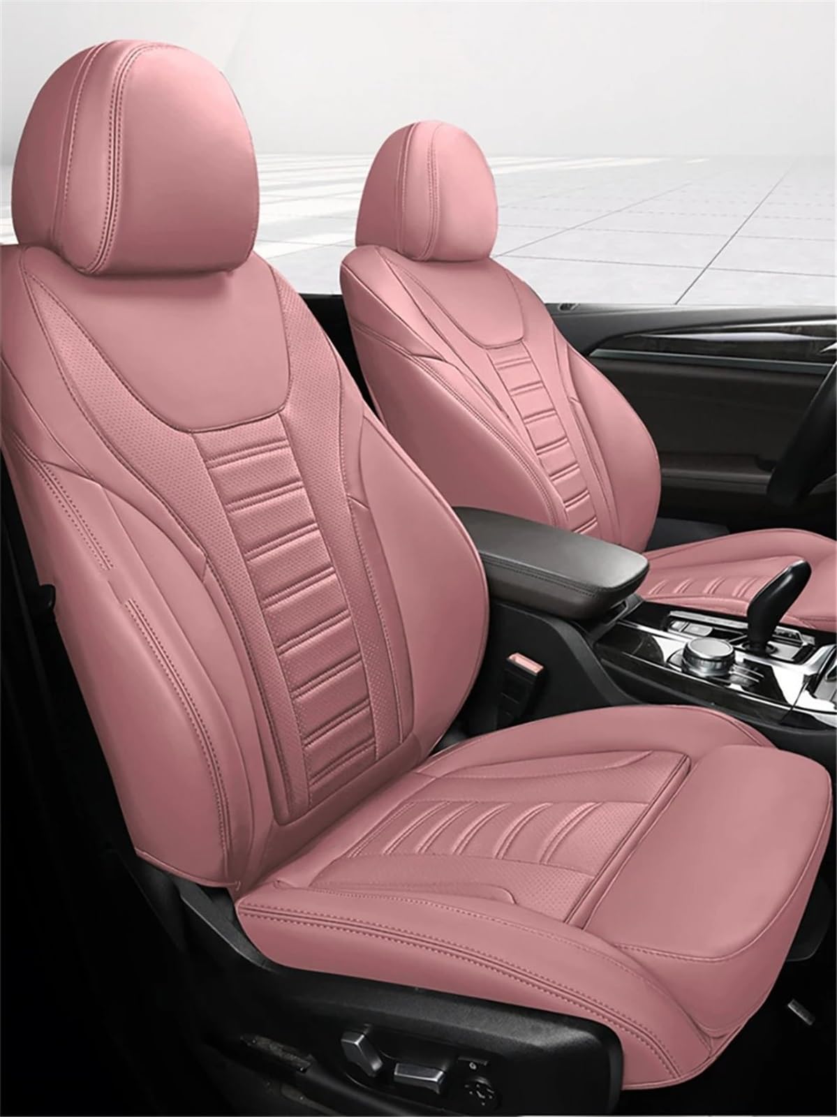 AXTAZS Auto Sitzbezügesets Kompatibel Mit Mitsubishi Für Eclipse Für Cross Für Outlander Für Pajero Für Sport Kompletter Satz Sitzschutz-Kissenpolster, Automobil-Innenraum(Pink) von AXTAZS