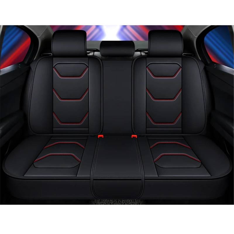 AXTAZS Auto Sitzbezügesets Kompatibel Mit Nissan Für Leaf Für Teana Für Tiida Autositzbezüge, Sitzkissenbezug, Autositz-Schutzpolster, Auto-Sitzbezug Vorne Und Hinten(Black,Rear) von AXTAZS