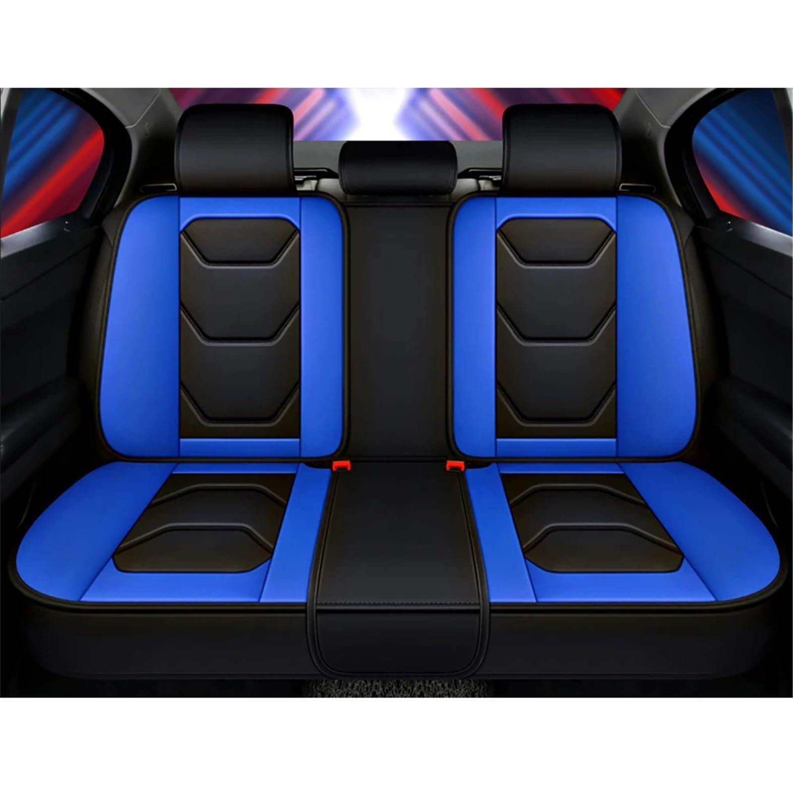 AXTAZS Auto Sitzbezügesets Kompatibel Mit Nissan Für Leaf Für Teana Für Tiida Autositzbezüge, Sitzkissenbezug, Autositz-Schutzpolster, Auto-Sitzbezug Vorne Und Hinten(Blue,Rear) von AXTAZS