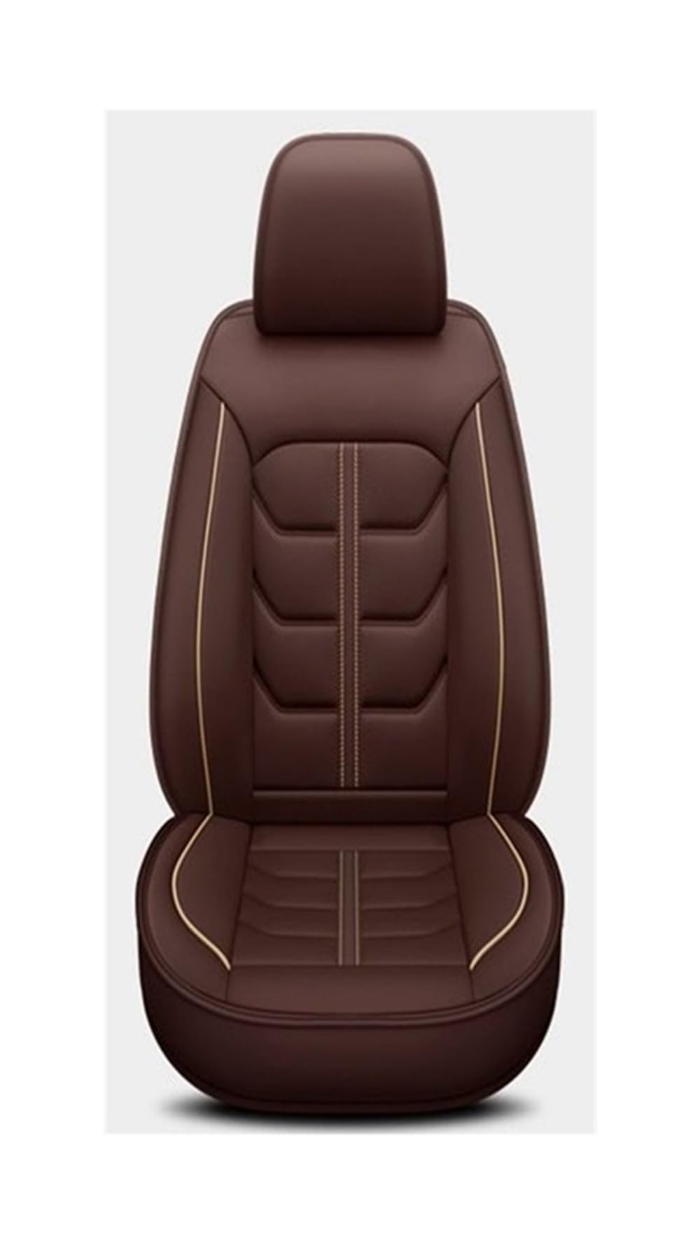 AXTAZS Auto Sitzbezügesets Kompatibel Mit Nissan Für Qashqai J10 J11 Universal Style Autositzbezüge Kissen Sitzbezug Auto Vorder-/Rücksitzbezug Zubehör(Brown,1front) von AXTAZS