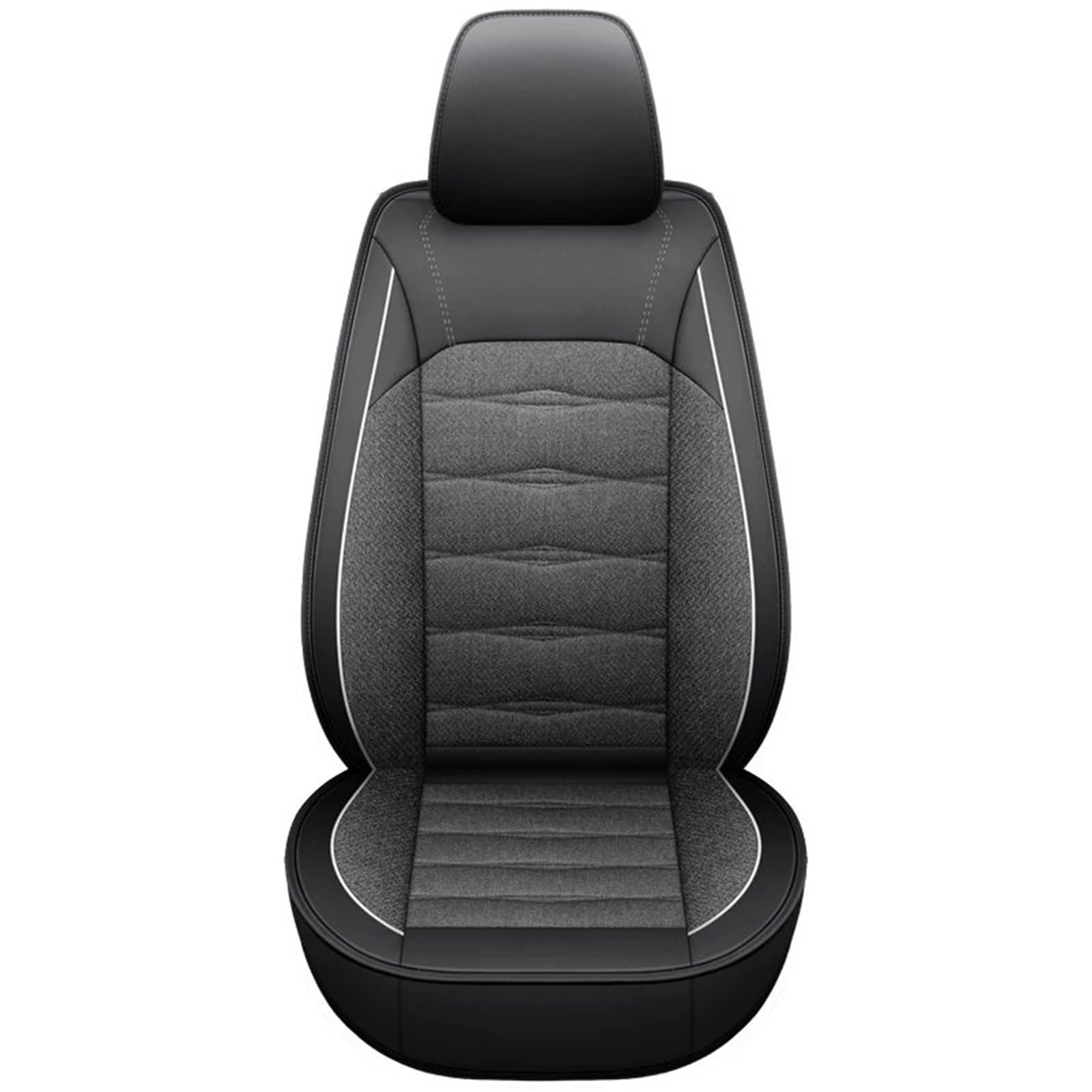 AXTAZS Auto Sitzbezügesets Kompatibel Mit Nissan Für Qashqai J11 Autositzbezug, Universelles Komplettes Set Innenkissen, Autozubehör, Autositz-Schutzpolster(Gray,Front) von AXTAZS