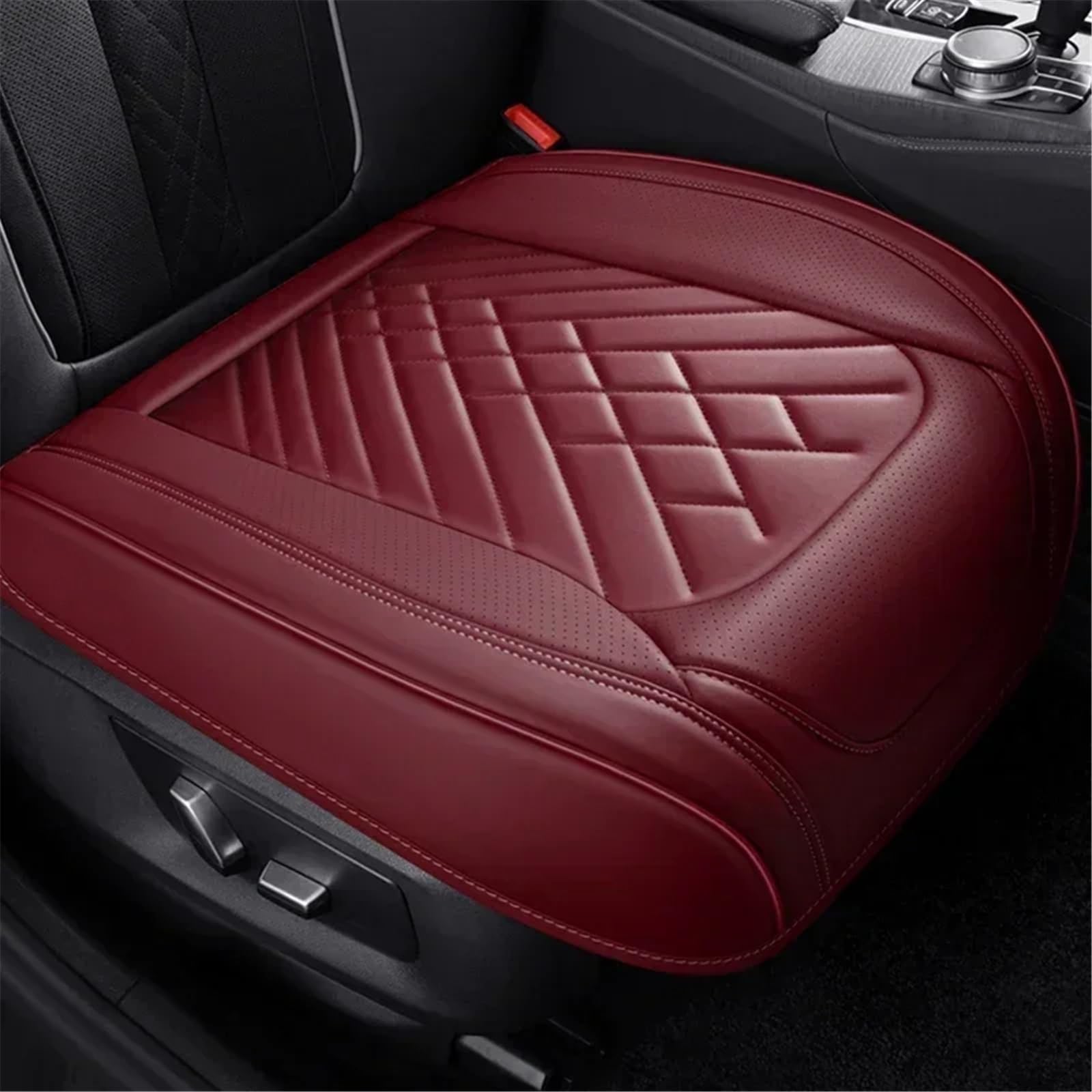 AXTAZS Auto Sitzbezügesets Kompatibel Mit VW Für Golf Für Passat Für CC Universal-Autositzbezug Kissen Autositz-Schutzpolster Auto-Sitzbezug Vorne Hinten(Red,Front) von AXTAZS