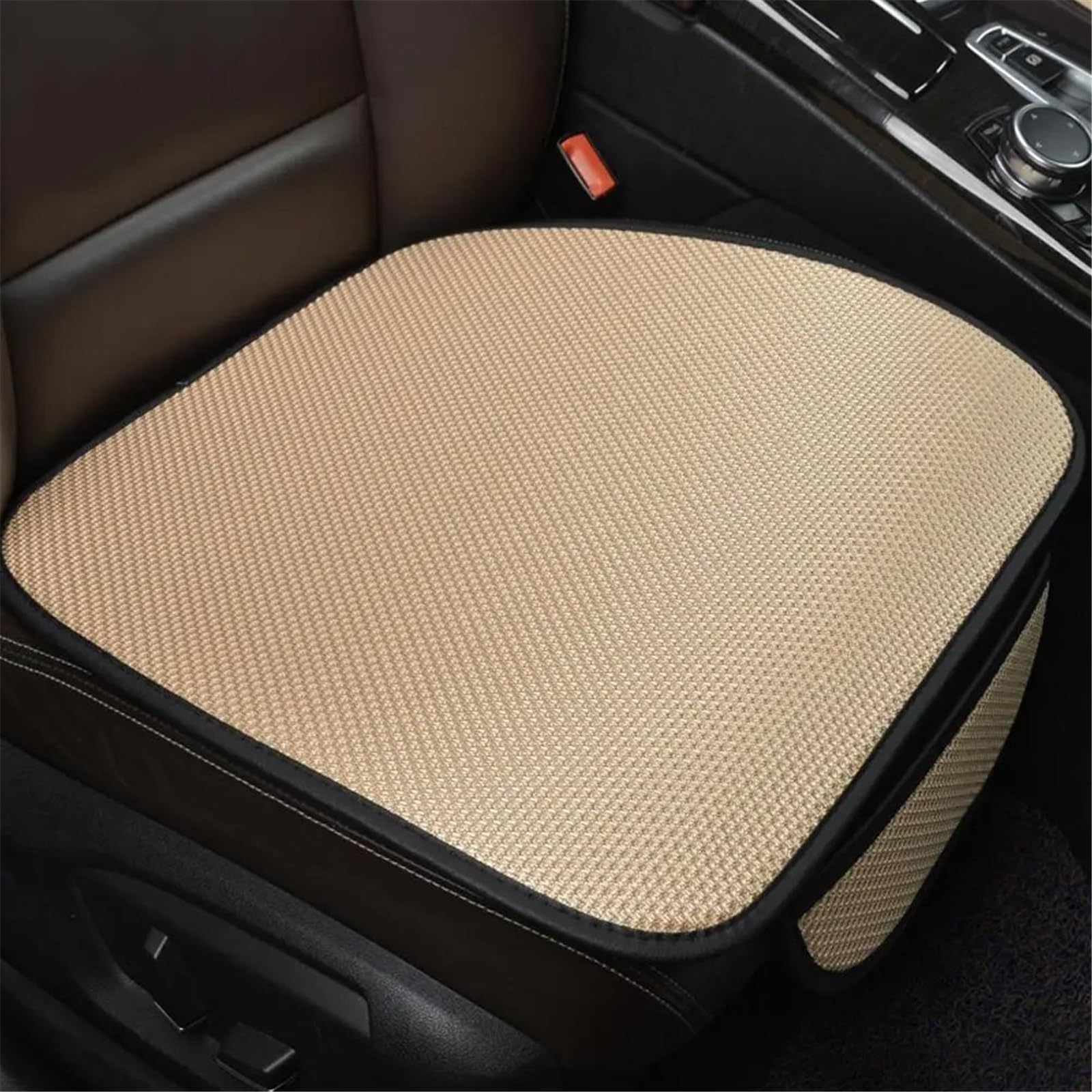 AXTAZS Auto Sitzbezügesets Universal Abdeckung Atmungsaktive Matte Kissen Abdeckung Schutz Auto Zubehör Für Komfort Automobil Innen Auto Sitz Schutz Pads(Beige) von AXTAZS