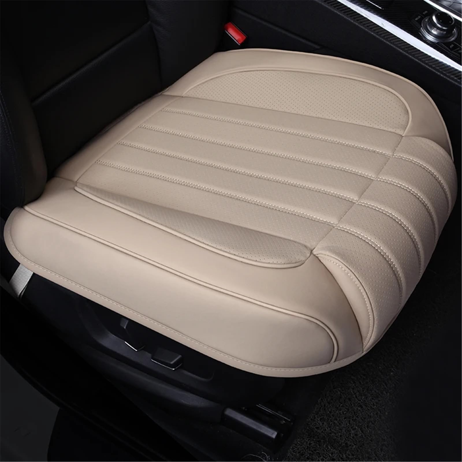 AXTAZS Auto Sitzbezügesets Universal Atmungsaktive Autositzbezug Vier Jahreszeiten Sitz Sitz Dekorieren Kissen Automobil Innen Autositz Schutzpolster Autositzkissen(Beige) von AXTAZS