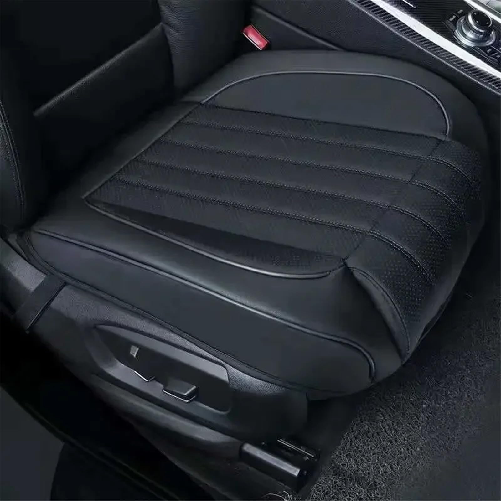 AXTAZS Auto Sitzbezügesets Universal Atmungsaktive Autositzbezug Vier Jahreszeiten Sitz Sitz Dekorieren Kissen Automobil Innen Autositz Schutzpolster Autositzkissen(Black) von AXTAZS