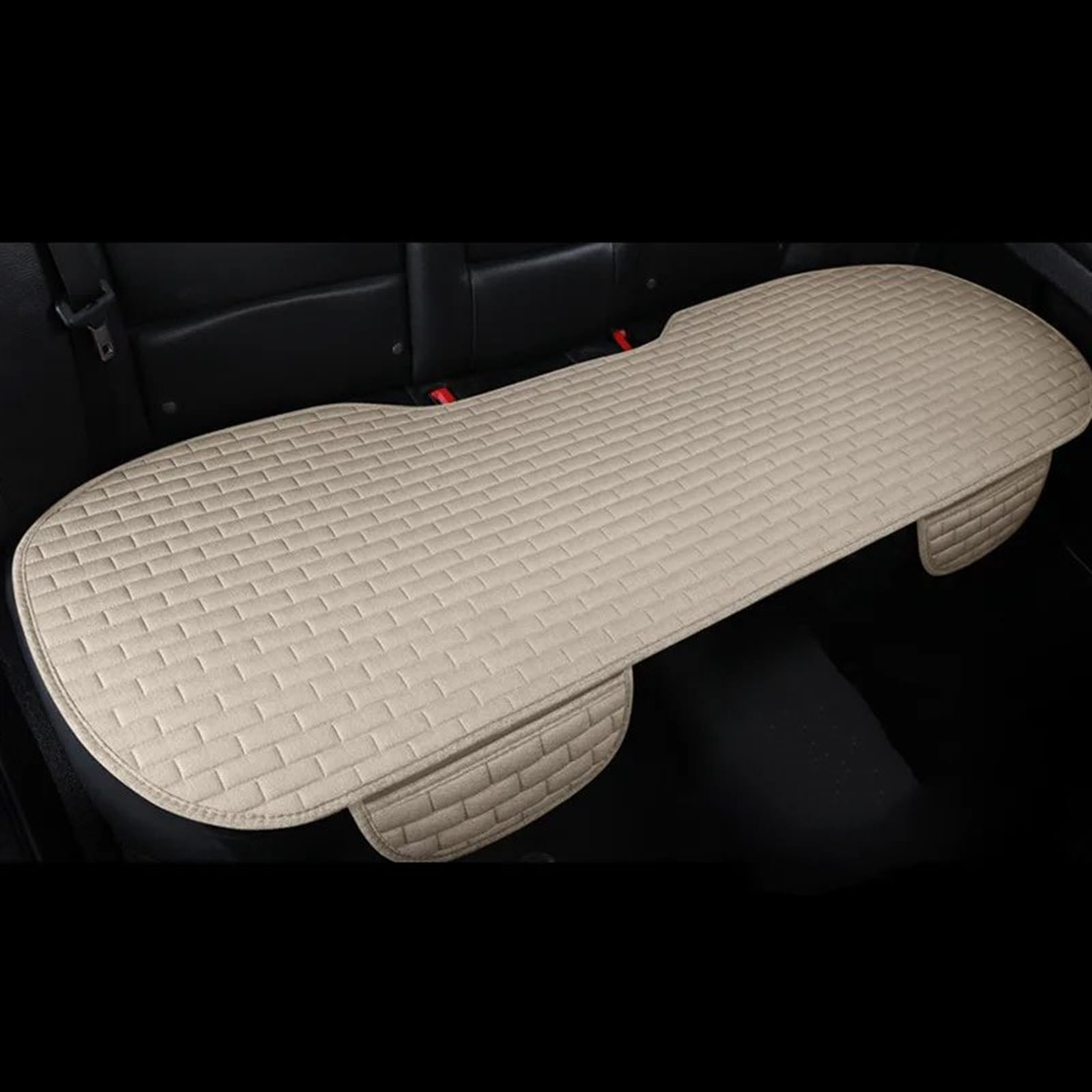 AXTAZS Auto Sitzbezügesets Universal Auto Atmungsaktive Sitzbezug Vier Jahreszeiten Sitz Schutz Kissen Auto Innen Stuhl Schützen Abdeckungen Auto Vorne/hinten Sitz Abdeckung(Beige,Rear) von AXTAZS