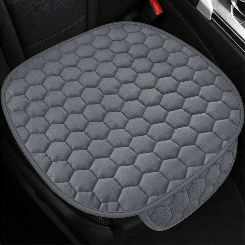 AXTAZS Auto Sitzbezügesets Universal Auto Einteiliges Sitzkissen Vorderen Einzelsitz Quadratische Kissen Automobil Innen Auto Sitz Schutz Pads(Gray,Full Set) von AXTAZS