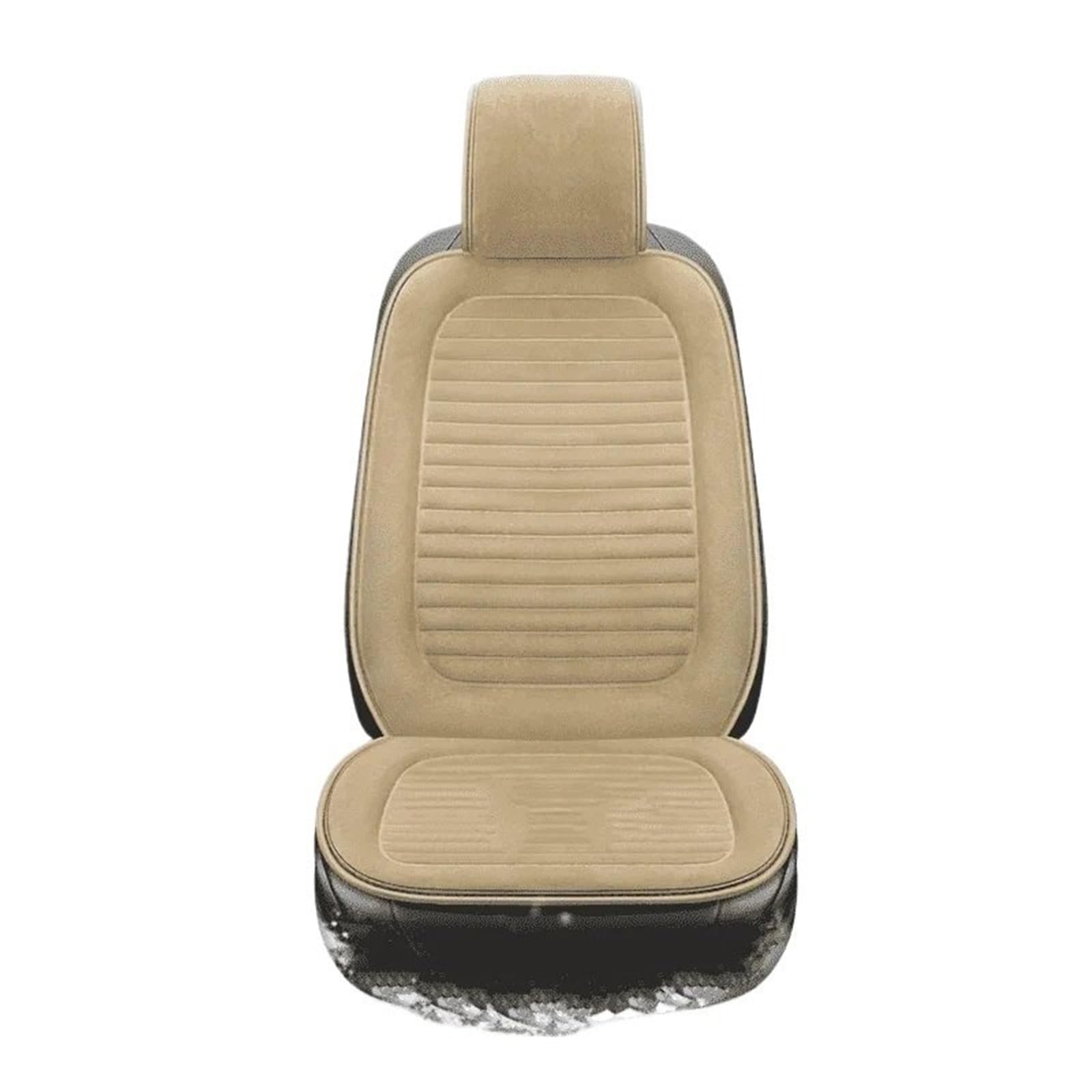 AXTAZS Auto Sitzbezügesets Universal Auto Einzel Sitzkissen Auto Sitz Schutz Pads Automobil Innen Auto Vordersitz Abdeckung Auto Zubehör(Beige) von AXTAZS