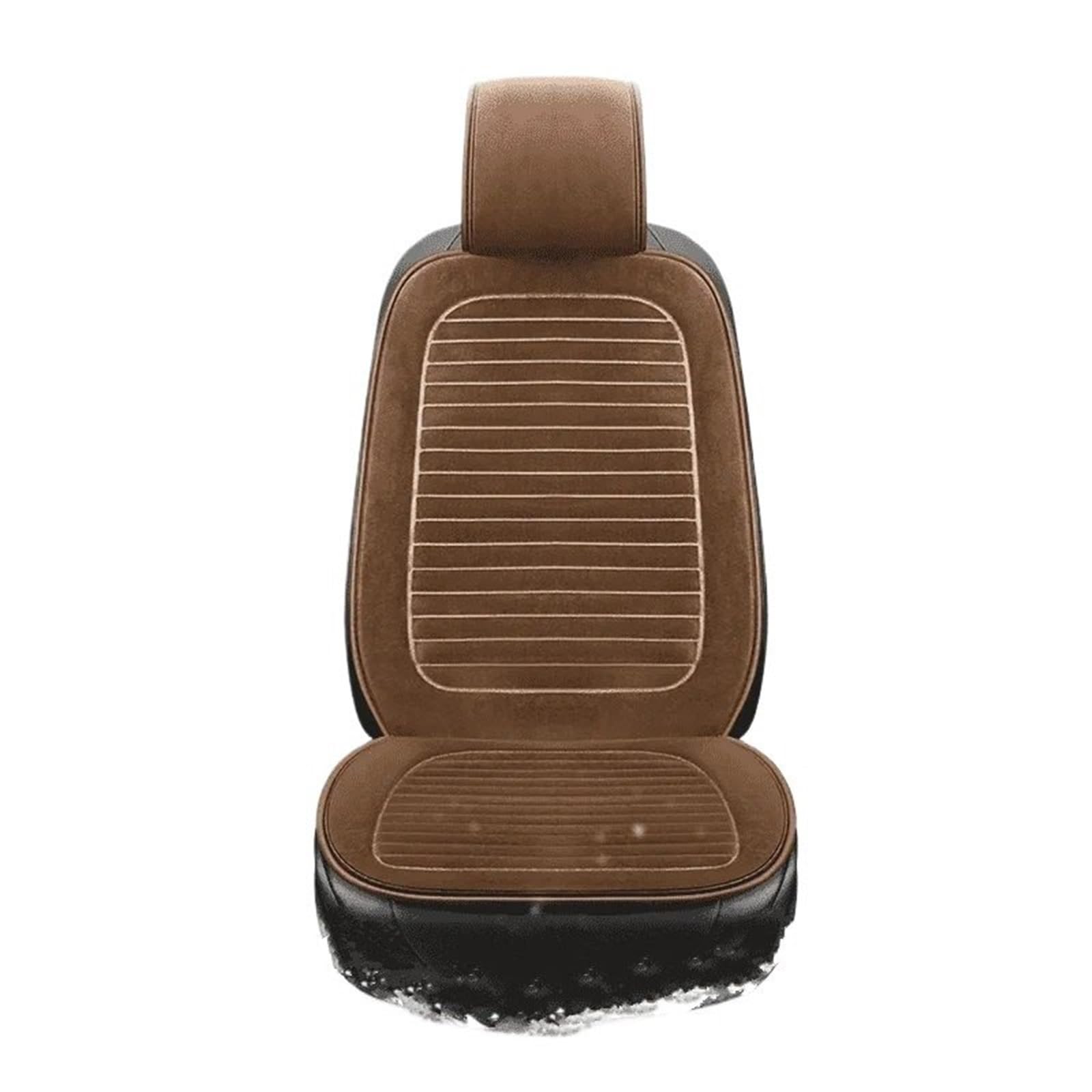 AXTAZS Auto Sitzbezügesets Universal Auto Einzel Sitzkissen Auto Sitz Schutz Pads Automobil Innen Auto Vordersitz Abdeckung Auto Zubehör(Brown) von AXTAZS