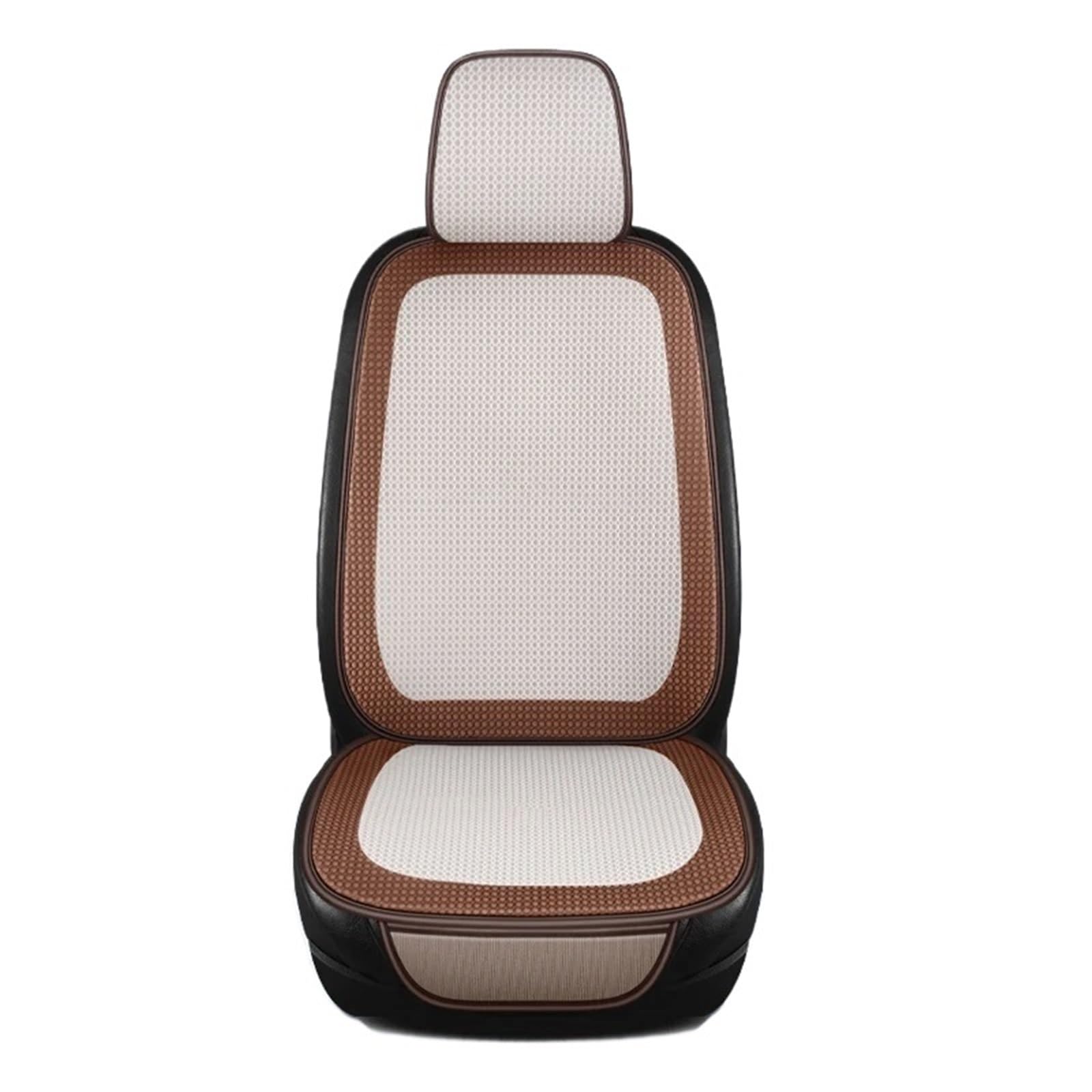 AXTAZS Auto Sitzbezügesets Universal Auto Einzelnen Vordersitz Kissen Atmungsaktive Automobil Innen Auto Sitz Schutz Pads Auto Kissen Schutz Matte Zubehör(Brown) von AXTAZS