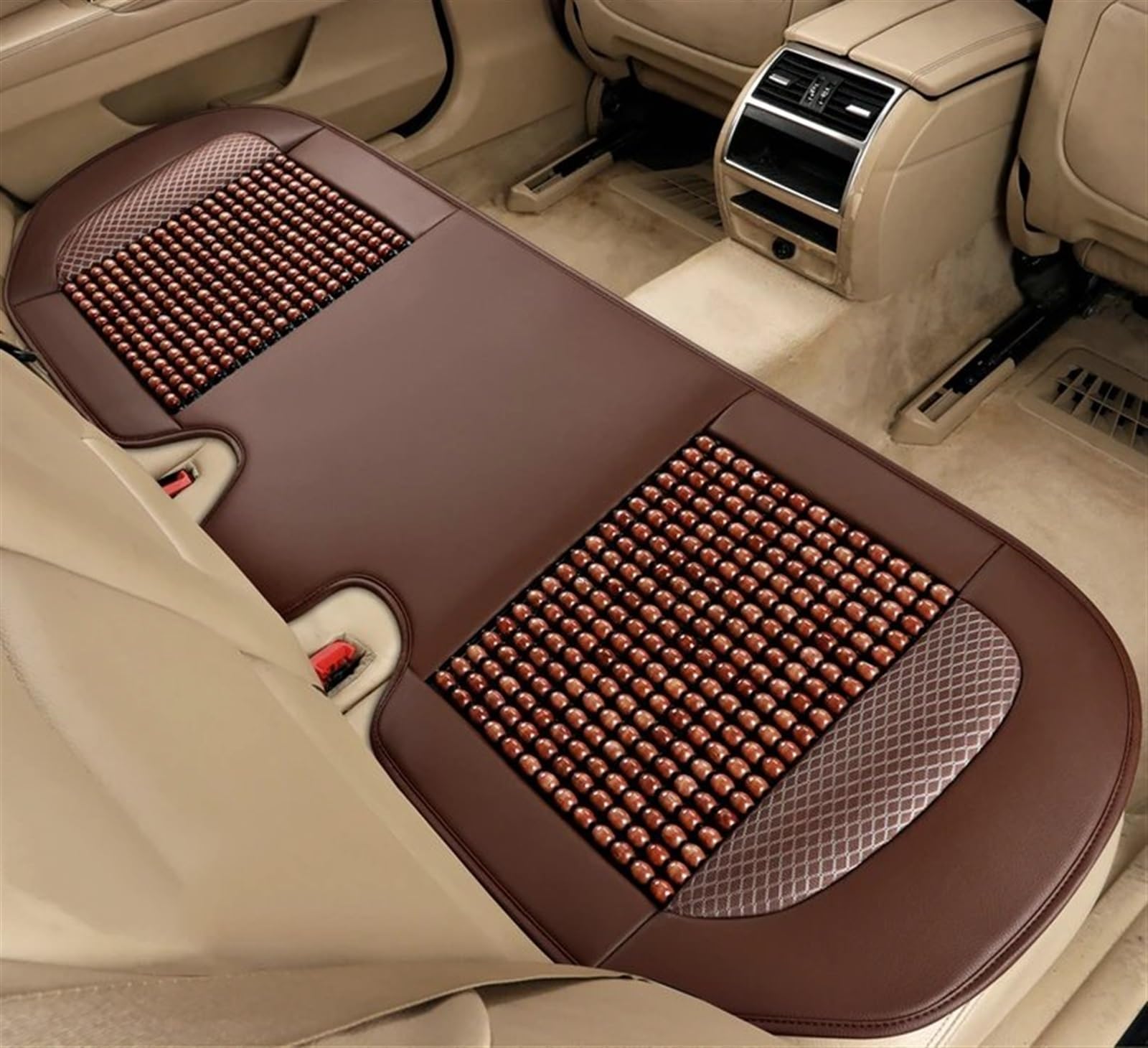 AXTAZS Auto Sitzbezügesets Universal Auto Kissen Pad Atmungsaktive Kissen Belüftung Vier Jahreszeiten Univer Kissen Sitz Abdeckung Auto Vorne/hinten Sitz Abdeckung(Brown,Rear) von AXTAZS