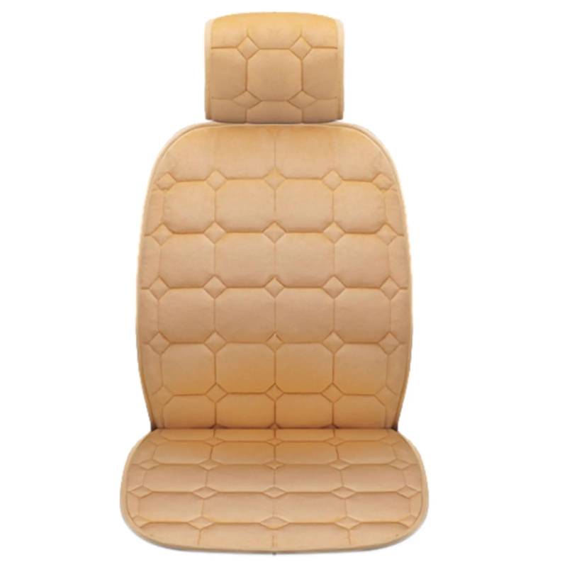 AXTAZS Auto Sitzbezügesets Universal Auto Kissen Vorne Auto Sitz Abdeckung Protektoren Für Autos Weichen Sitz Schutz Sitzbezüge Automobil Innen(Beige) von AXTAZS