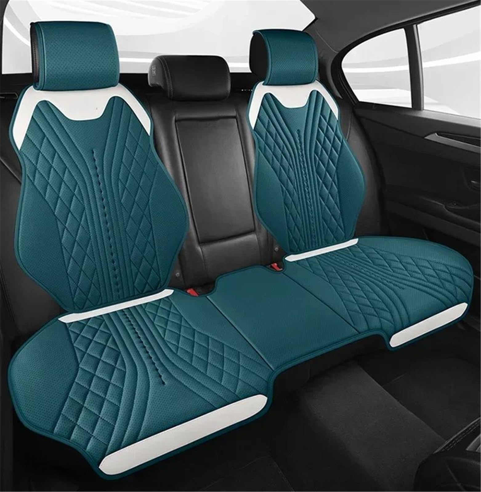 AXTAZS Auto Sitzbezügesets Universal Auto Sitz Abdeckung Atmungsaktive Pad Matte Auto Kissen Auto Vorne Hinten Sitz Abdeckung Automobil Innen Auto Sitz Schutz Pads(Green,Rear) von AXTAZS