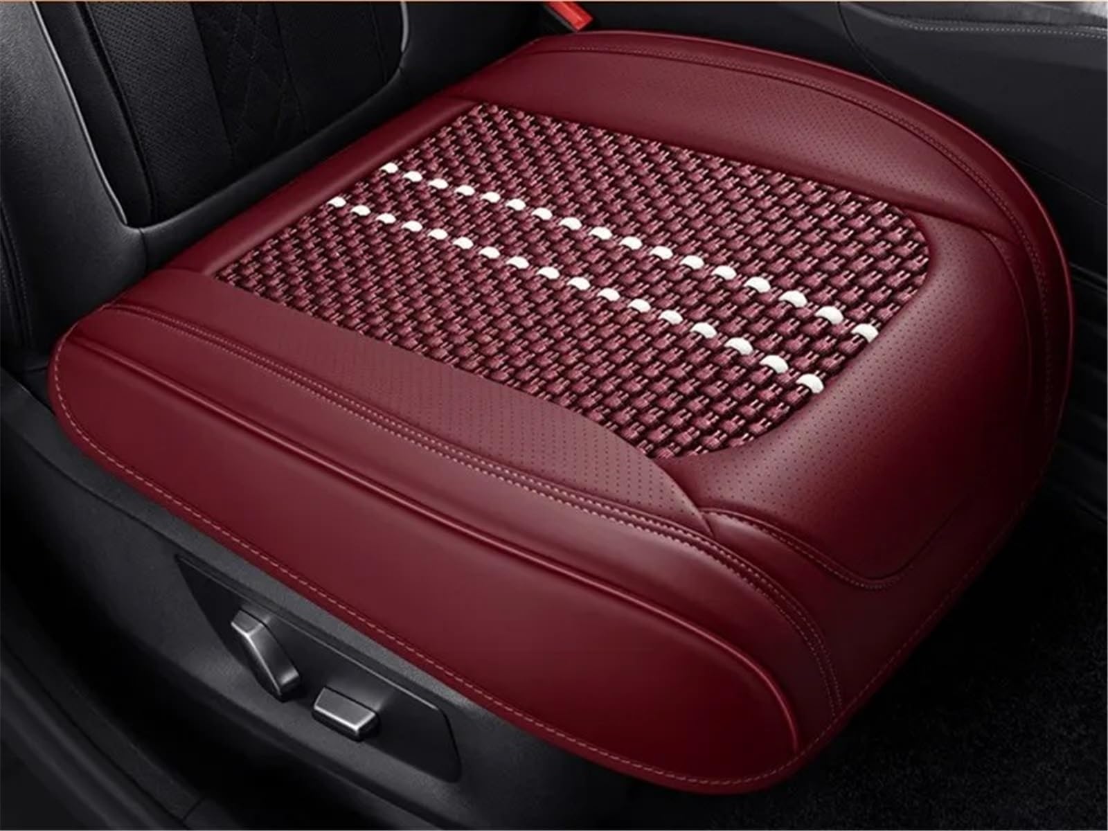 AXTAZS Auto Sitzbezügesets Universal Auto Sitz Abdeckung Atmungsaktive Schutz Sitzkissen Vier Jahreszeiten Auto Innen Zubehör Auto Vorne/hinten Sitz Abdeckung(Red,Front) von AXTAZS