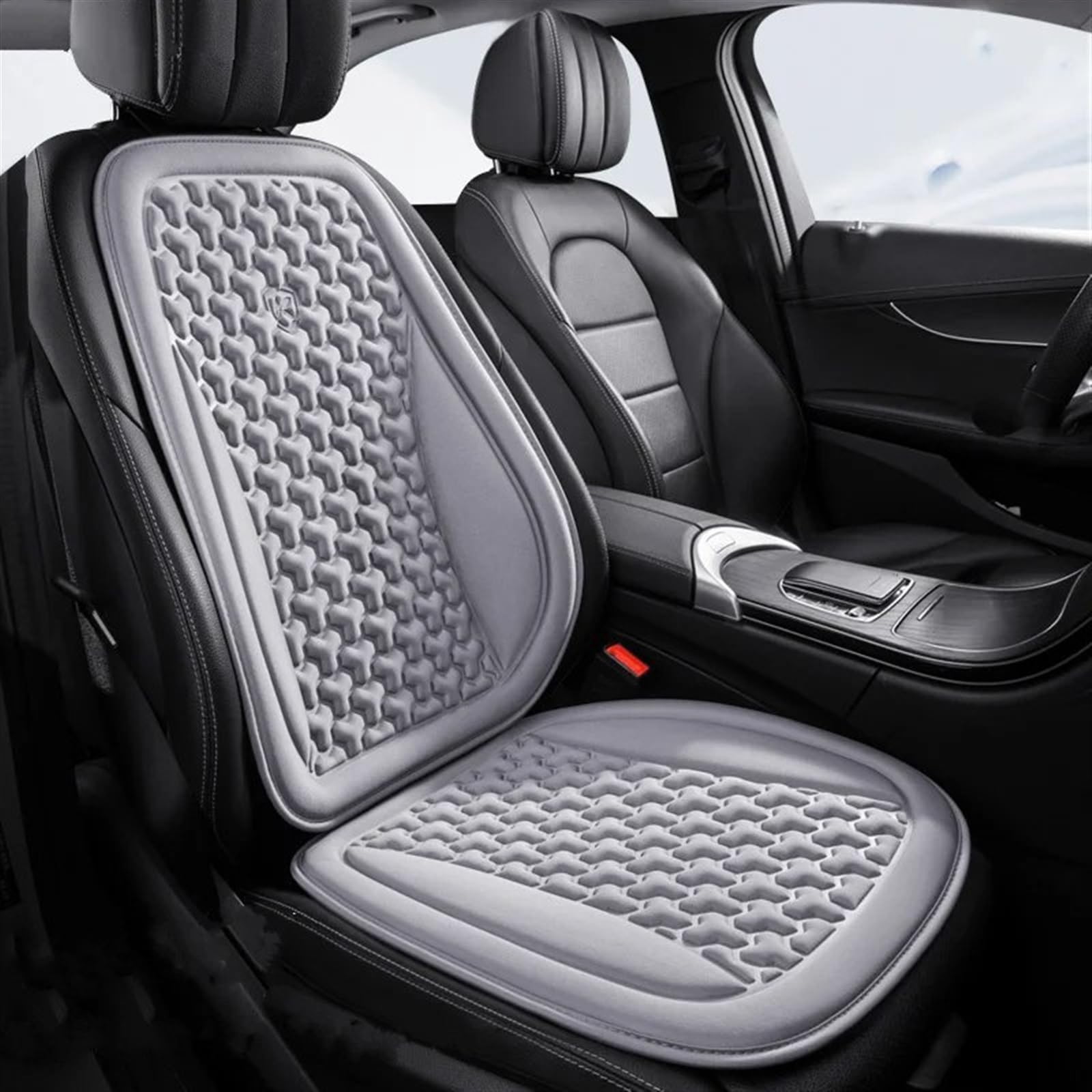 AXTAZS Auto Sitzbezügesets Universal Auto Sitz Abdeckung Protector Auto Vordersitz Kissen Für Vans SUVs LKW Innen Zubehör Sitz Matte Pad Auto Sitzkissen(Gray,B) von AXTAZS