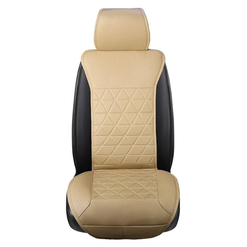 AXTAZS Auto Sitzbezügesets Universal Auto Sitz Abdeckung Protector Vier Jahreszeiten Vordersitz Kissen Innen Sitz Matte Auto Sitz Schutz Pads Auto Zubehör(Beige) von AXTAZS