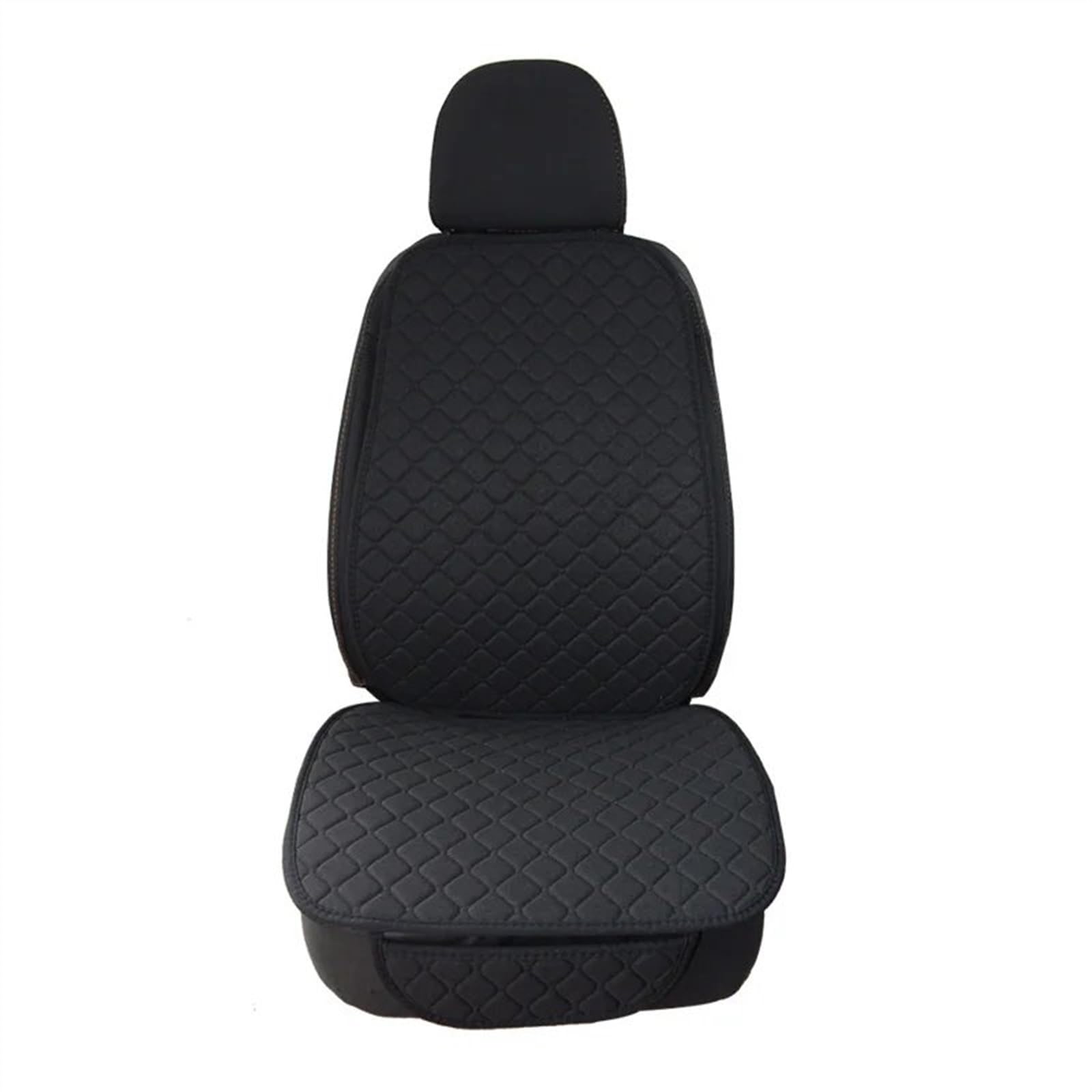 AXTAZS Auto Sitzbezügesets Universal Auto Sitz Abdeckung Schutz Vorne Hinten Zurück Kissen Schützen Pad Matte Rückenlehne Für Auto Innen Auto Sitzbezüge Schutz Auto Zubehör(Black,1pc Front) von AXTAZS