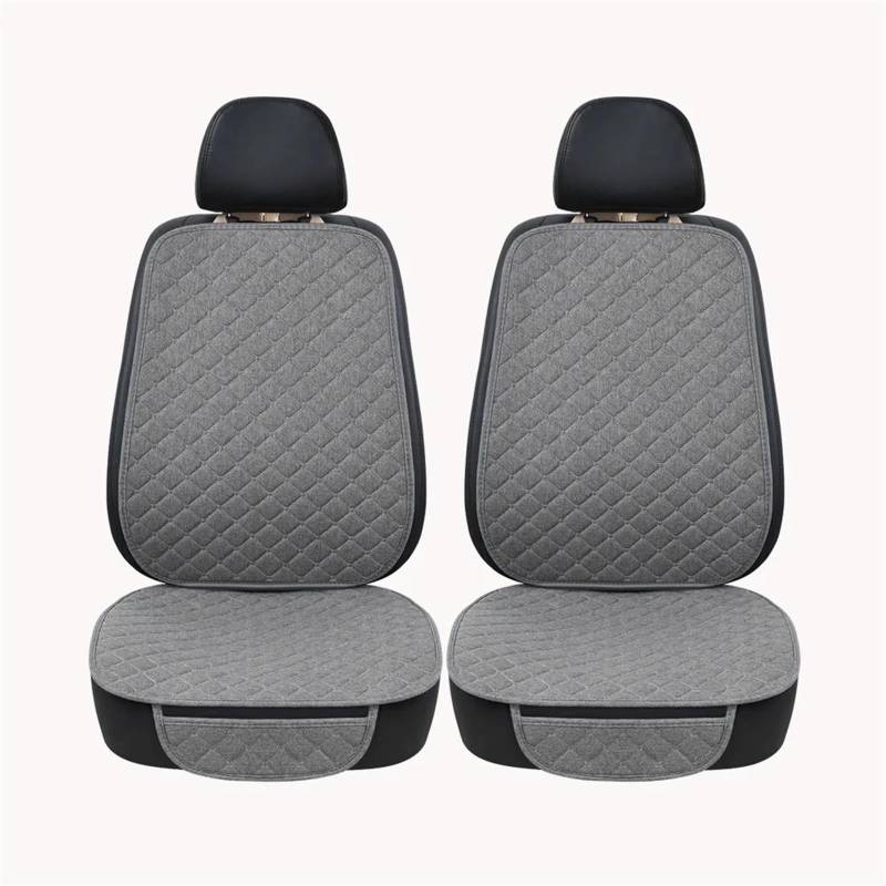 AXTAZS Auto Sitzbezügesets Universal Auto Sitz Abdeckung Schutz Vorne Hinten Zurück Kissen Schützen Pad Matte Rückenlehne Für Auto Innen Auto Sitzbezüge Schutz Auto Zubehör(Gray,2pc Front) von AXTAZS