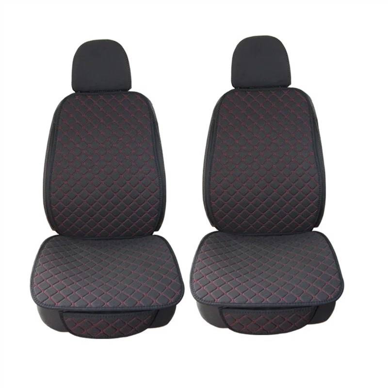 AXTAZS Auto Sitzbezügesets Universal Auto Sitz Abdeckung Schutz Vorne Hinten Zurück Kissen Schützen Pad Matte Rückenlehne Für Auto Innen Auto Sitzbezüge Schutz Auto Zubehör(Red,2pc Front) von AXTAZS