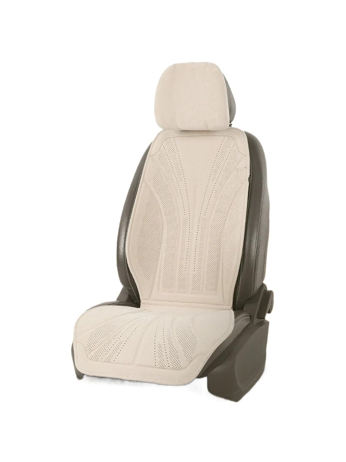 AXTAZS Auto Sitzbezügesets Universal Auto Sitz Abdeckung Vordersitz Schützen Kissen Automobil Sitzkissen Protector Pad Auto Abdeckungen Matte Schützen Automobil Innen(Beige) von AXTAZS