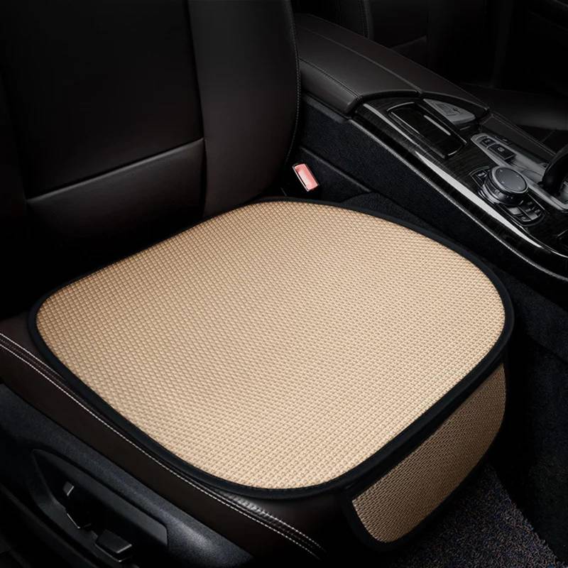 AXTAZS Auto Sitzbezügesets Universal Auto Sitz Pad Atmungsaktive Und Erfrischende Auto Sitzbezüge Automobil Innen Auto Sitz Schutz Pads Auto Zubehör(Beige,1pc Front seat pad) von AXTAZS