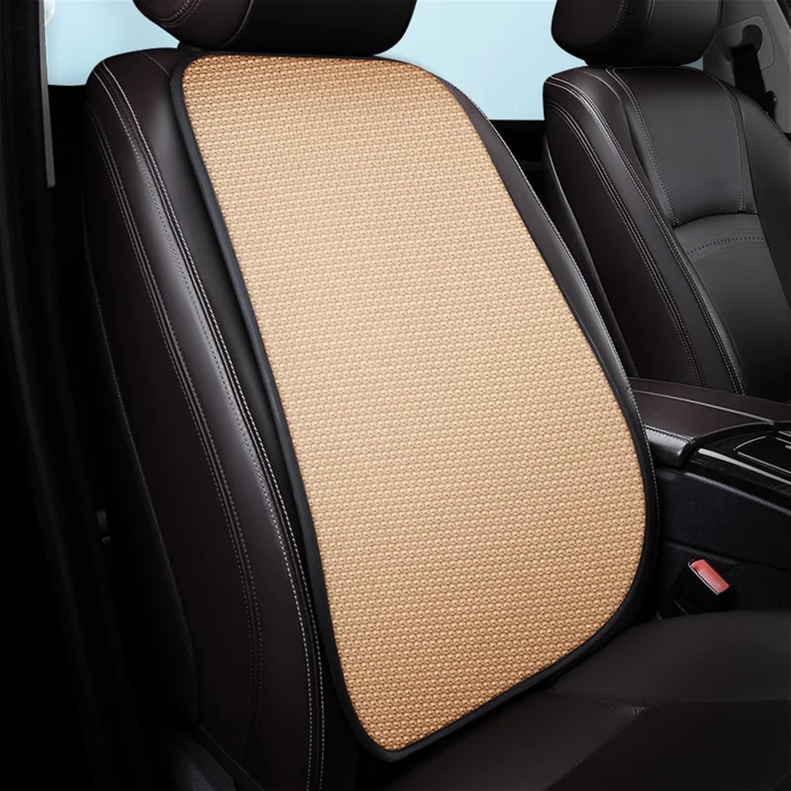 AXTAZS Auto Sitzbezügesets Universal Auto Sitz Pad Atmungsaktive Und Erfrischende Auto Sitzbezüge Automobil Innen Auto Sitz Schutz Pads Auto Zubehör(Beige,1pc backrest) von AXTAZS