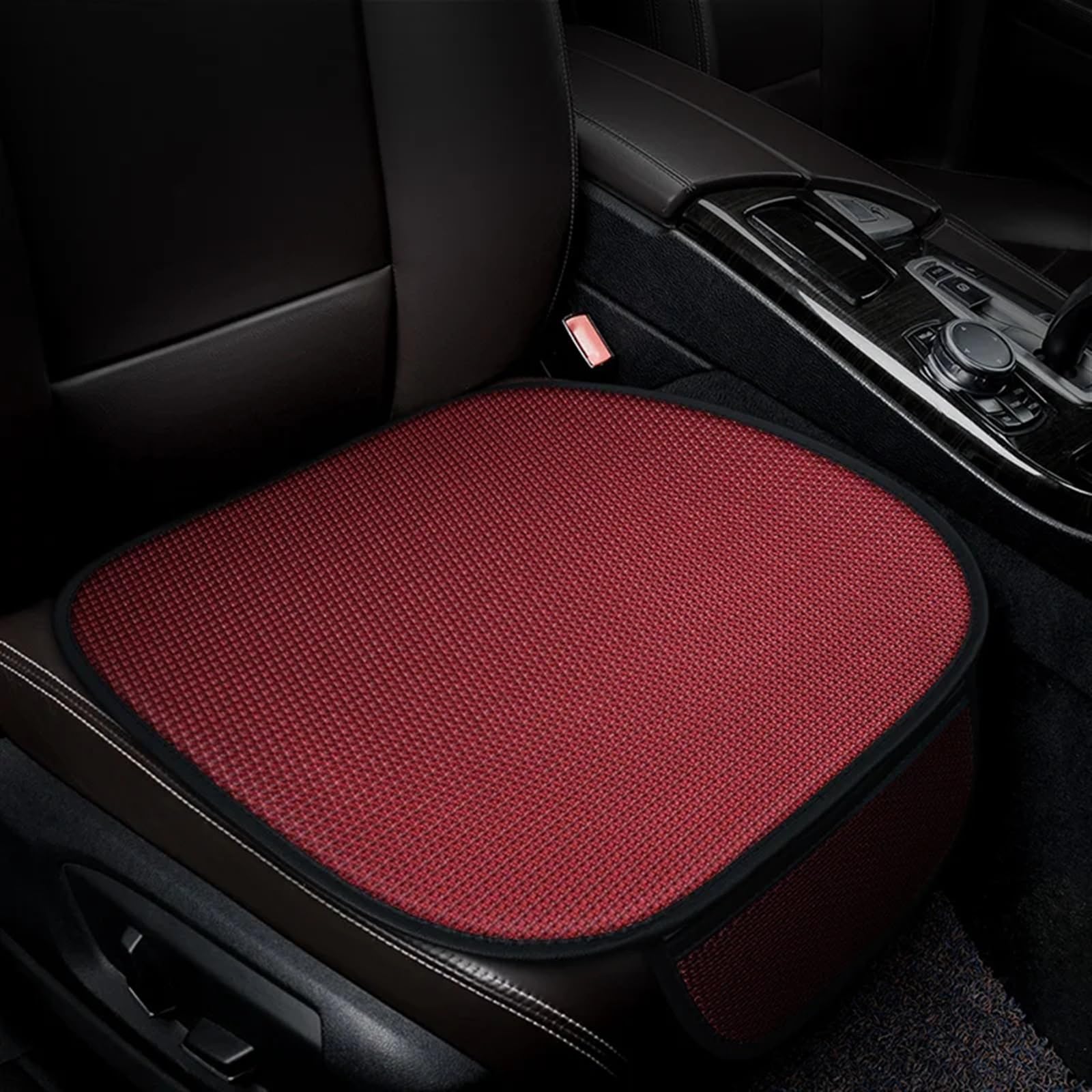 AXTAZS Auto Sitzbezügesets Universal Auto Sitz Pad Atmungsaktive Und Erfrischende Auto Sitzbezüge Automobil Innen Auto Sitz Schutz Pads Auto Zubehör(Red,1pc Front seat pad) von AXTAZS